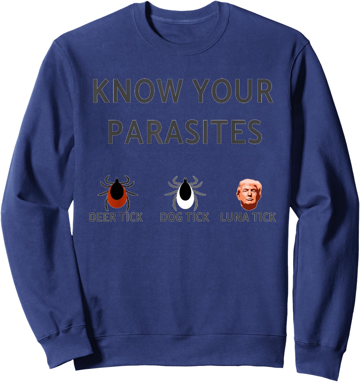 Know Your Parasites | Anti-Trump RESIST Sweatshirt - Sweatshirt | Navy