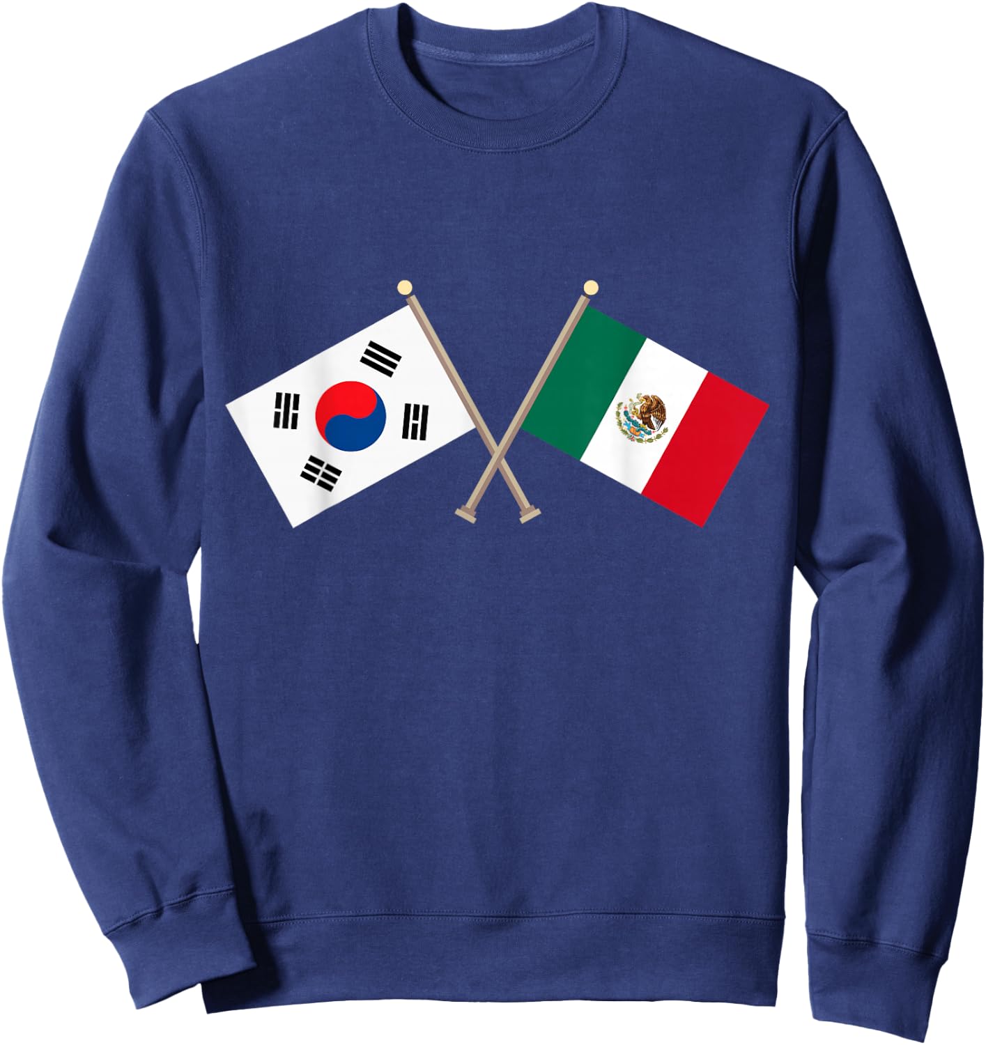 Mexico South Korea Football Soccer Fan Jersey Shirt Sweatshirt - Sweatshirt | Navy