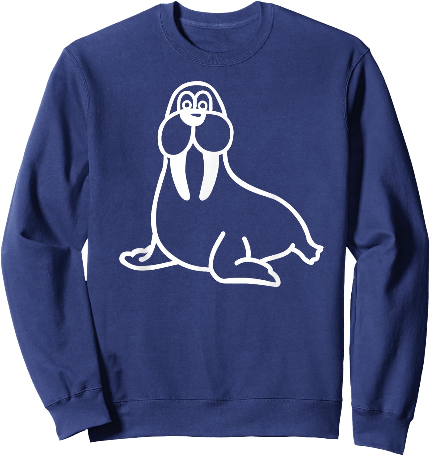 Cute comic walrus Sweatshirt - Sweatshirt | Navy
