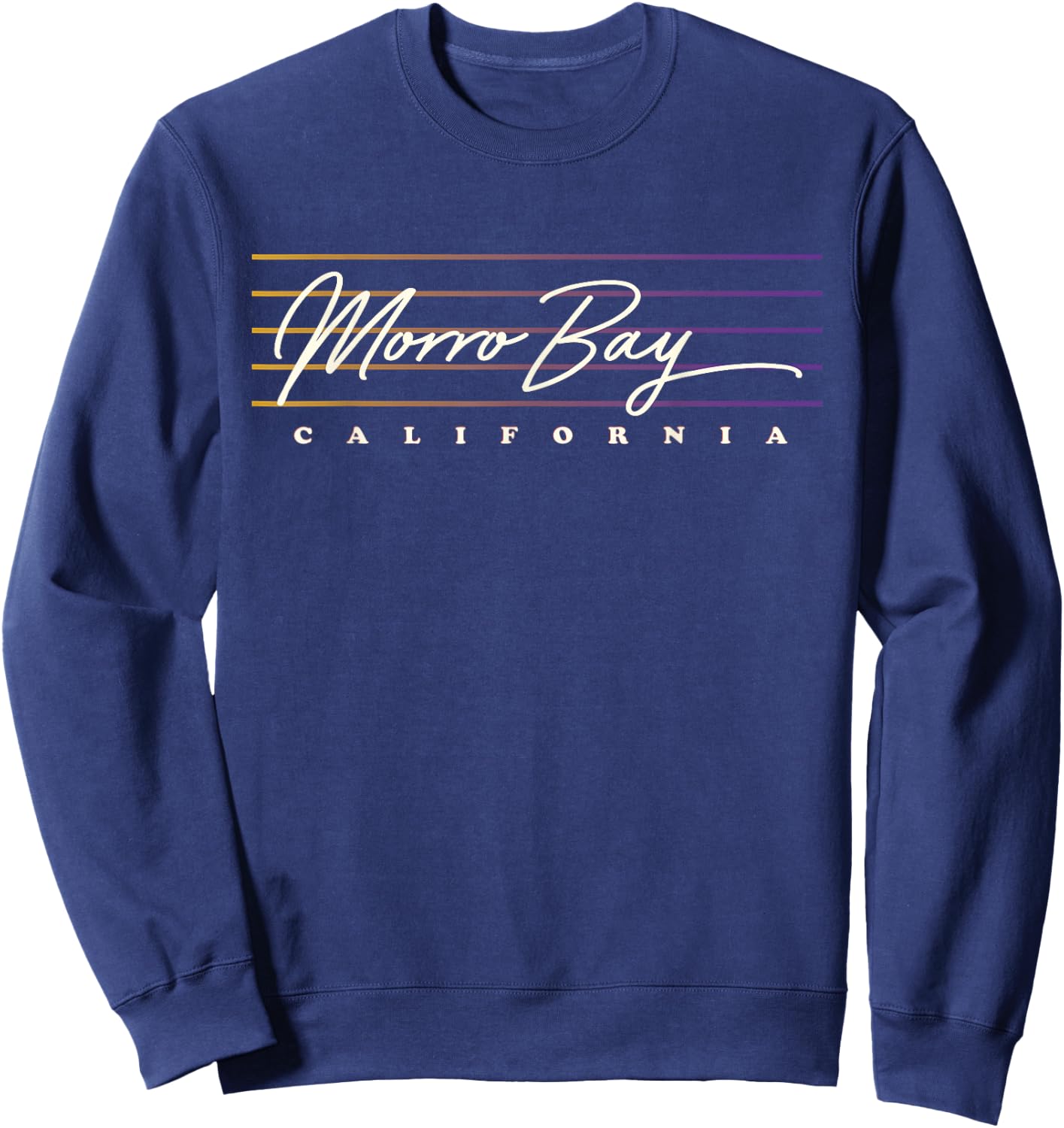 Nostalgic Retro Style Morro Bay Sweatshirt - Sweatshirt | Navy