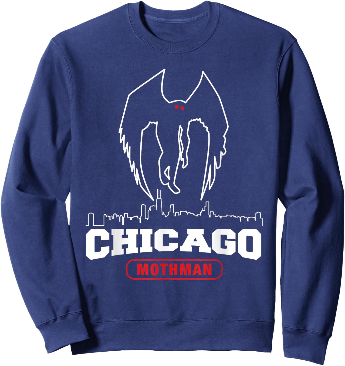 Mothman Shirt for Chicago Monster Fans Sweatshirt - Sweatshirt | Navy