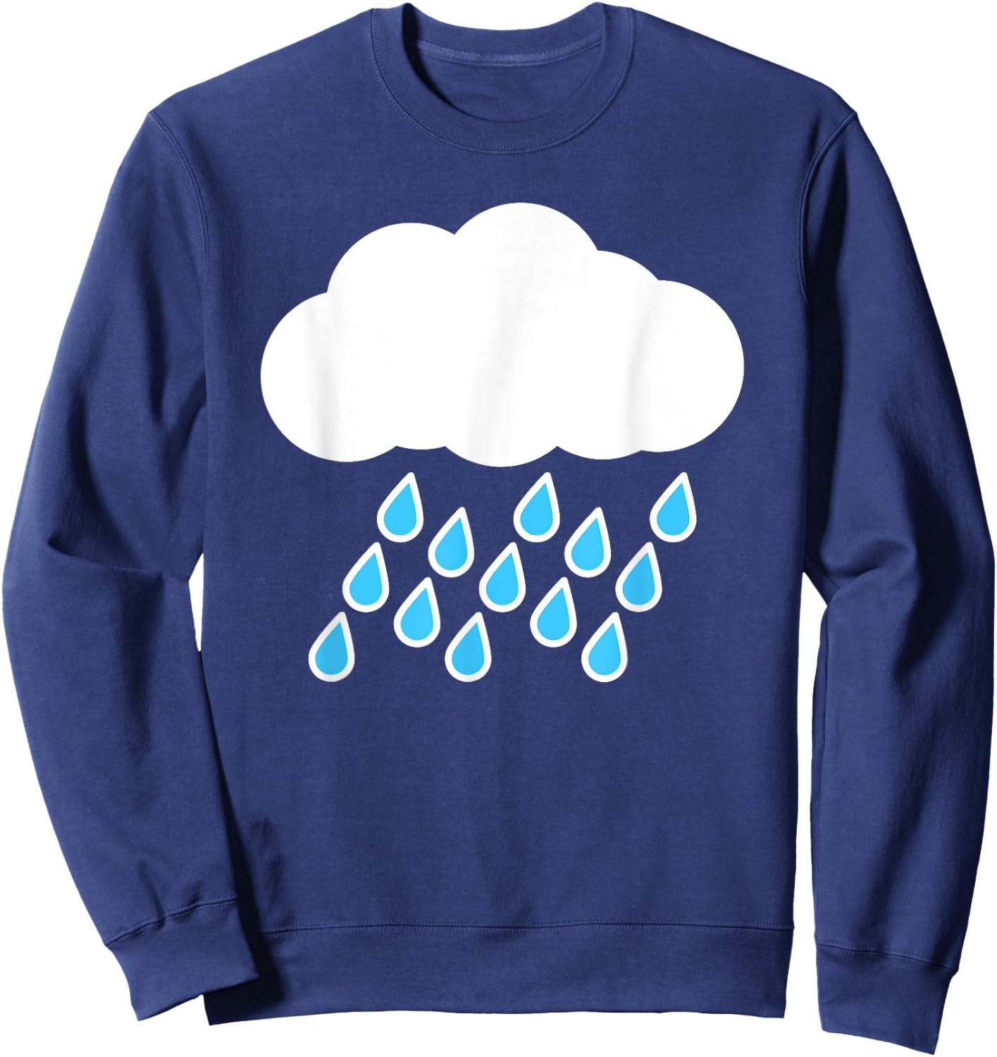 White Clouds Rain Drop Costume Sweatshirt - Sweatshirt | Navy