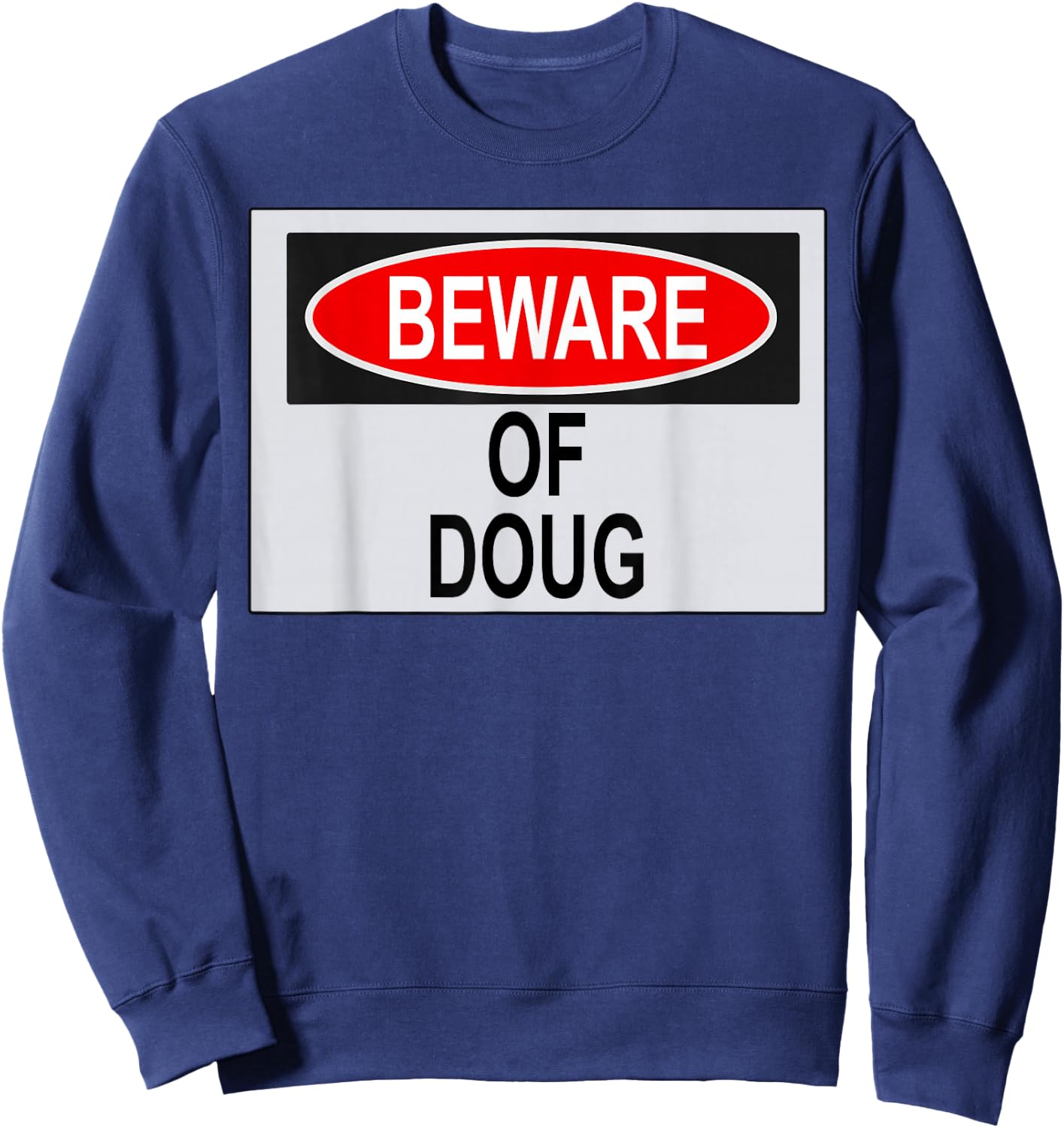 Rochsons -Adults Black Beware of Doug Sweatshirt - Sweatshirt | Navy