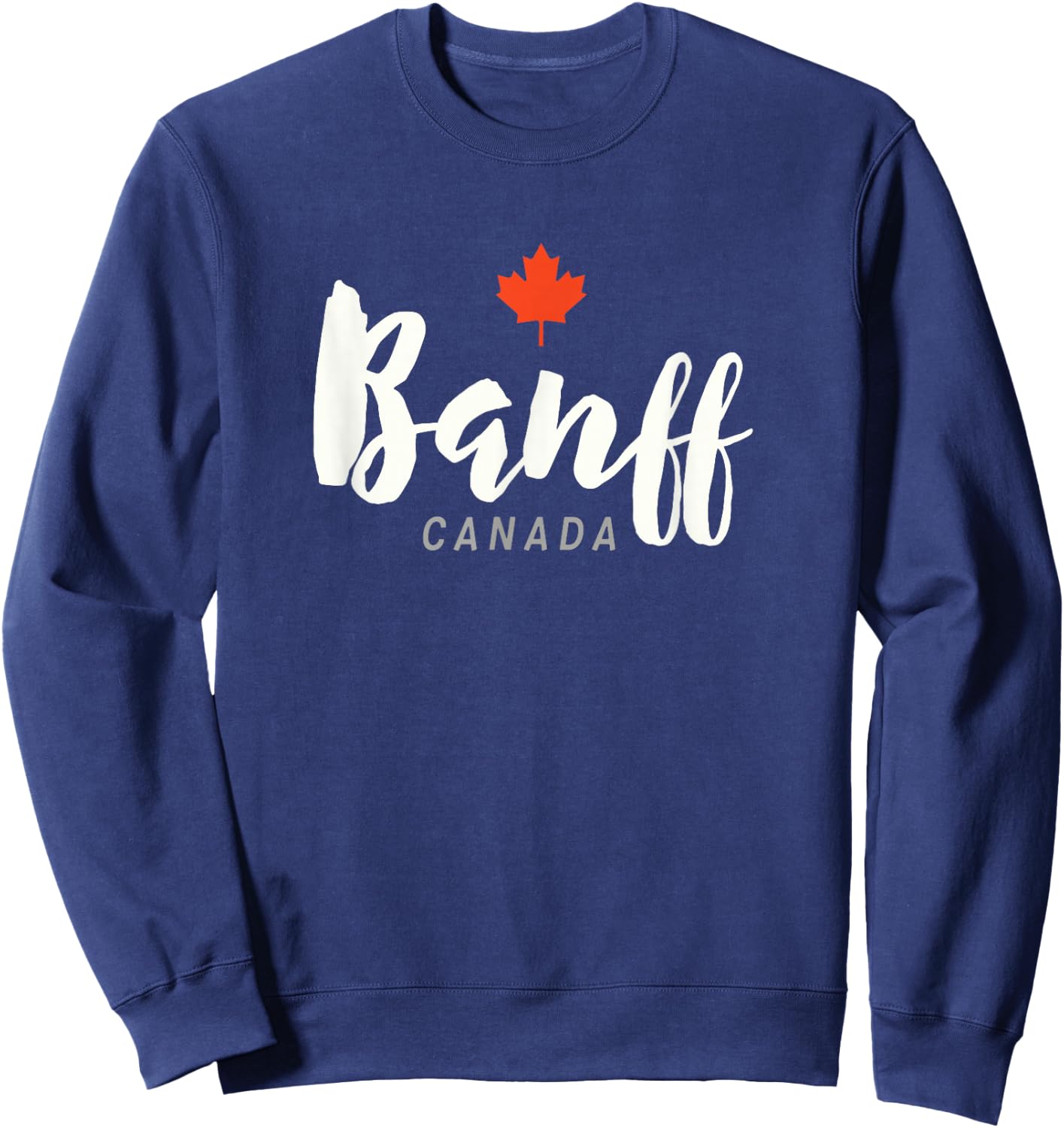 Classic Banff, Alberta, Canada, National Park Sweatshirt - Sweatshirt | Navy