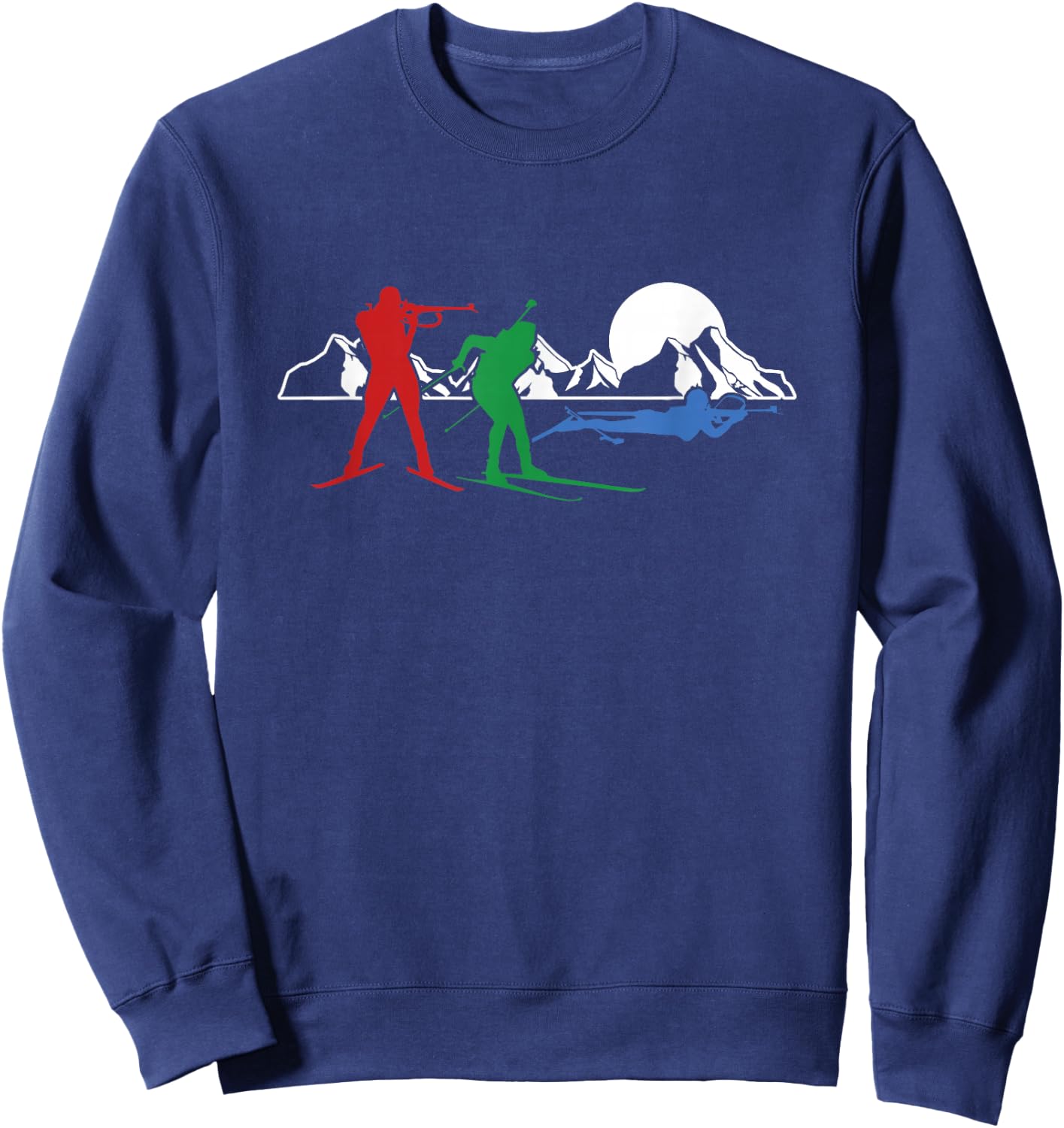 Biathlon Ski Winter Sports Cross Country Skiing Snow Gift Sweatshirt - Sweatshirt | Navy