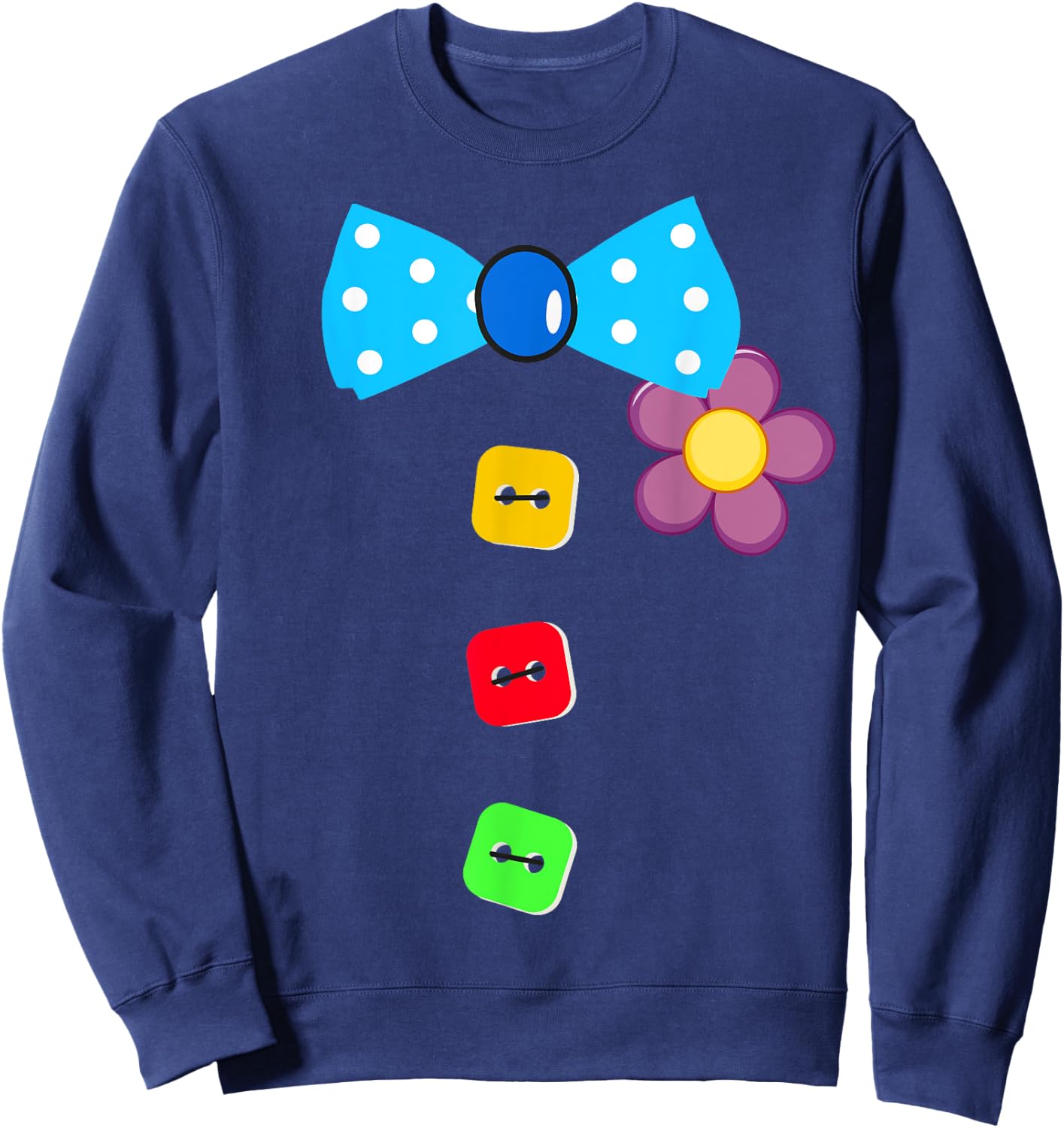 Halloween Clown Tie Costume For Man Woman And Kids Sweatshirt - Sweatshirt | Navy