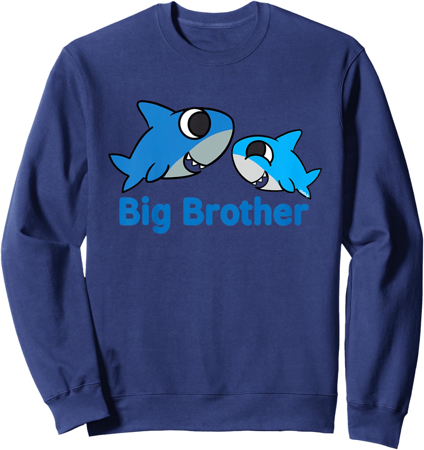 Kids Big Brother Funny Shark for Brothers Sweatshirt - Sweatshirt | Navy