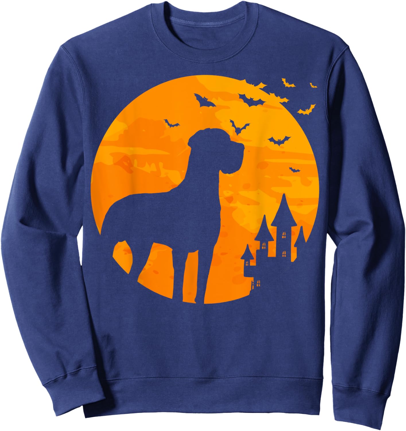 Great Dane Scary Halloween T Shirt Sweatshirt - Sweatshirt | Navy