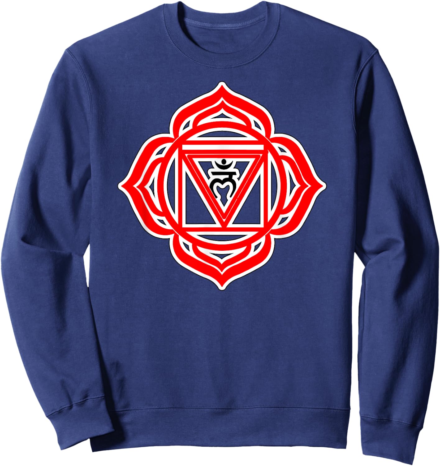 Yoga Muladhara Root Basic Truth Red Chakra Sweatshirt - Sweatshirt | Navy