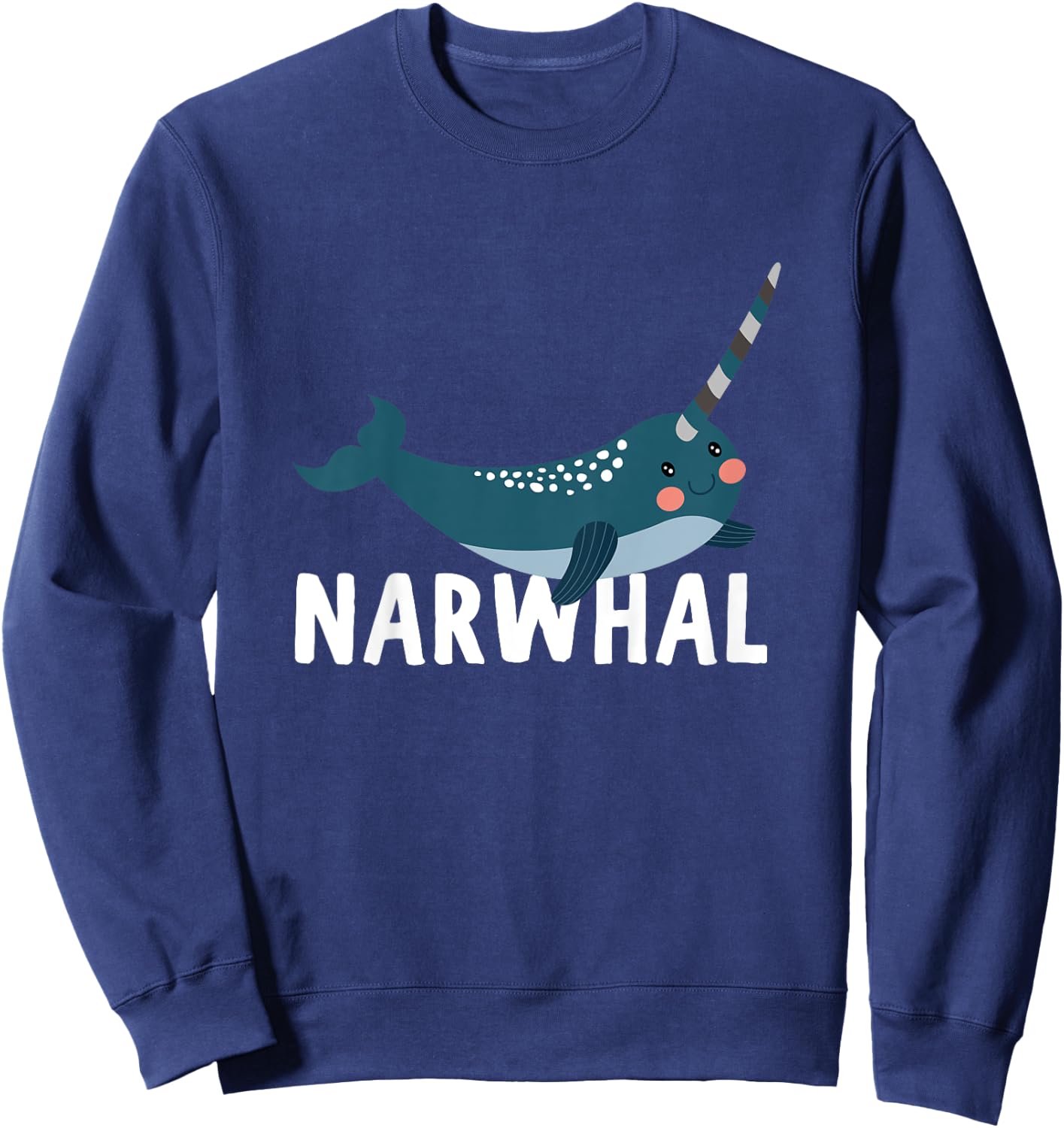 Narwhal Shirt For Boys Or Girls | Cute Narwhal Gift Sweatshirt - Sweatshirt | Navy