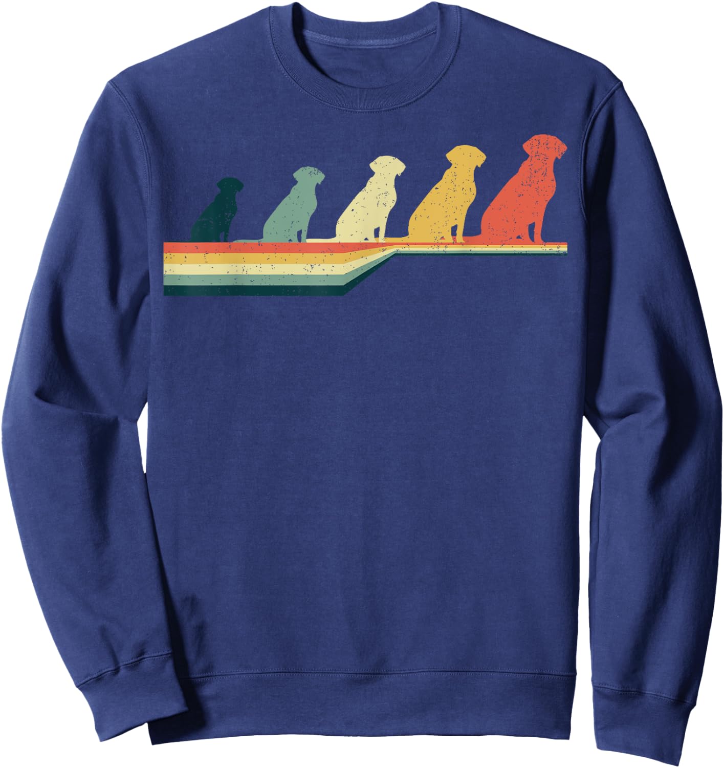 LAB , Vintage Retro Style Sweatshirt - Sweatshirt | Navy