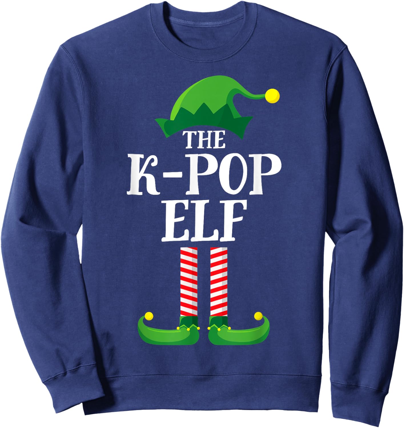 K-Pop Elf Matching Family Group Christmas Party Pyjamas Sweatshirt - Sweatshirt | Navy