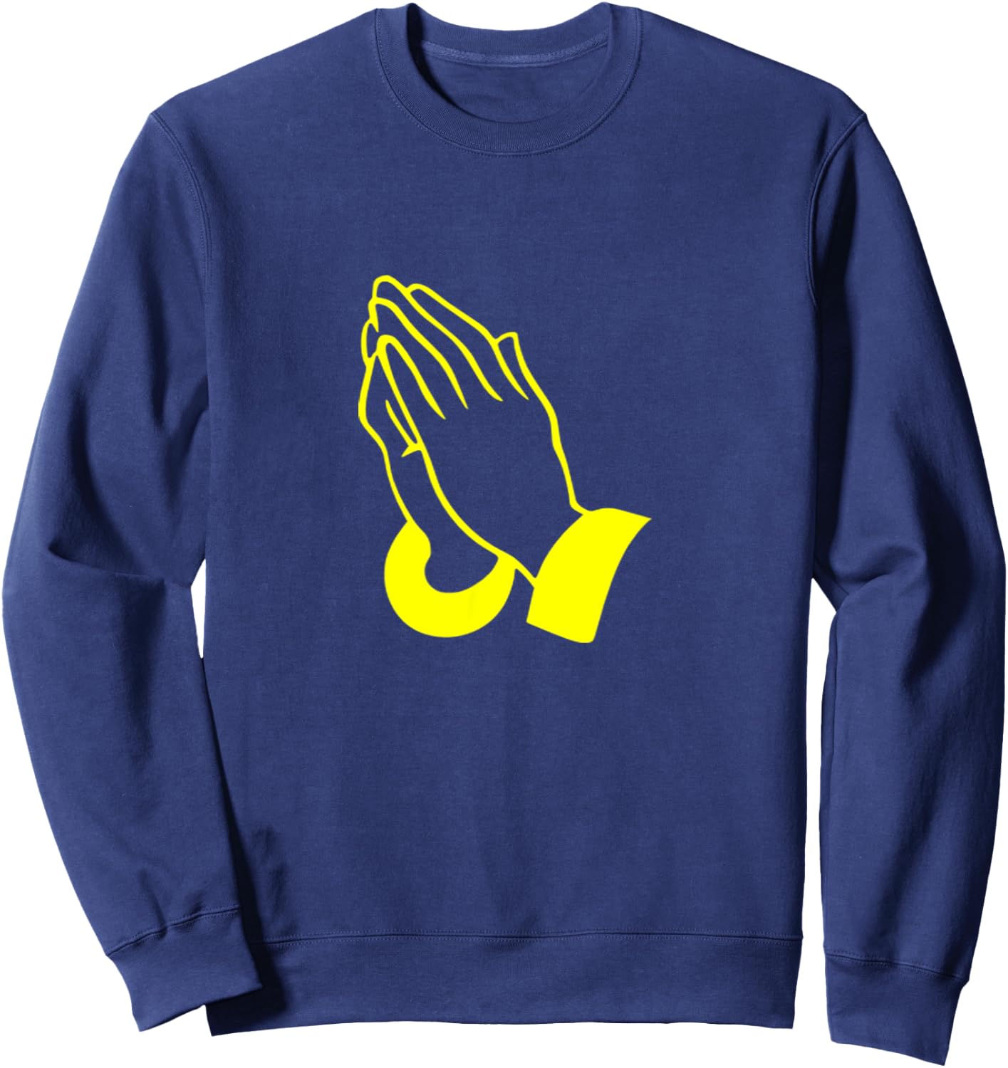 PRAYING HANDS GOD JESUS Print Sweatshirt - Sweatshirt | Navy