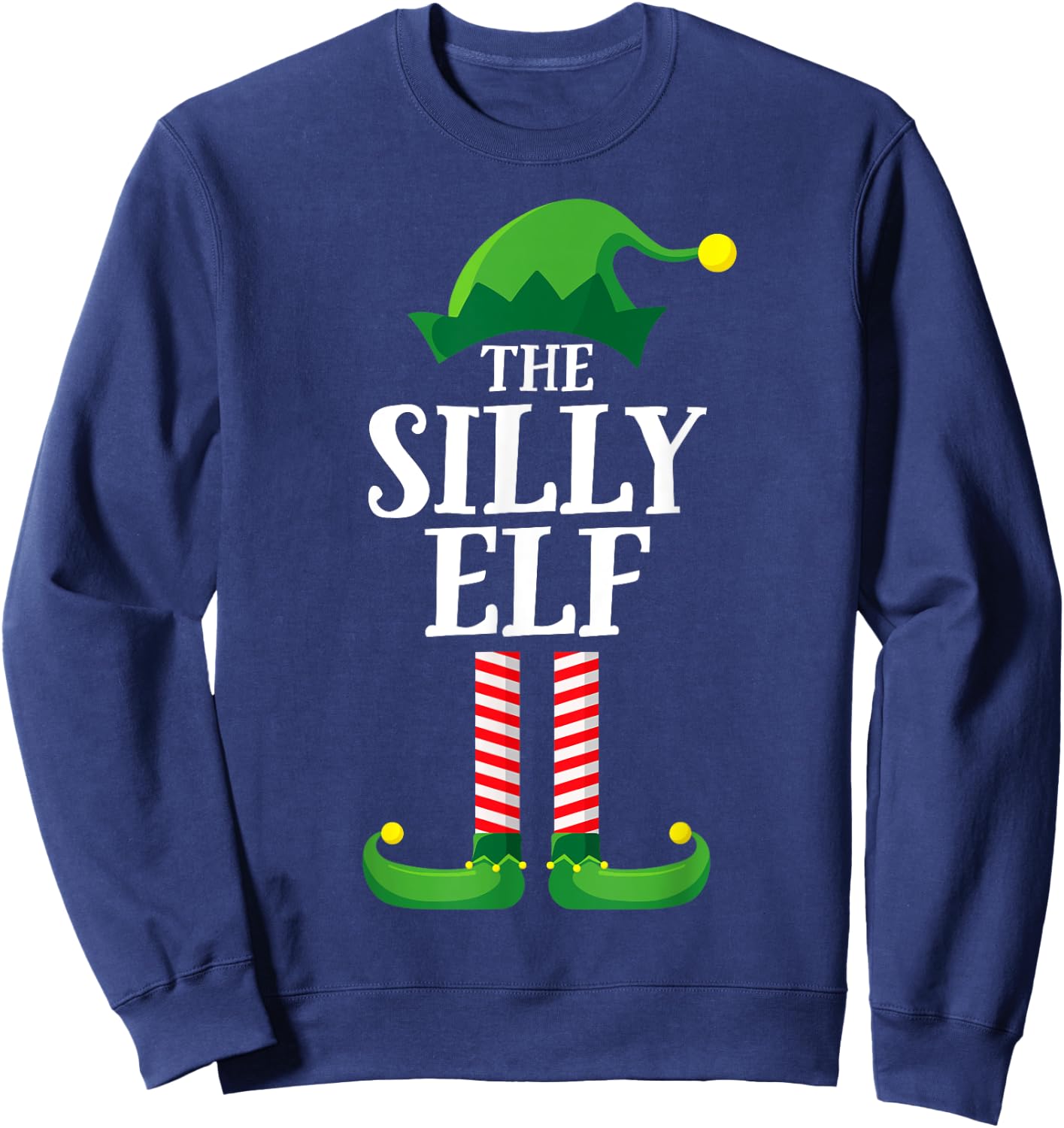 Silly Elf Matching Family Group Christmas Party Pyjamas Sweatshirt - Sweatshirt | Navy