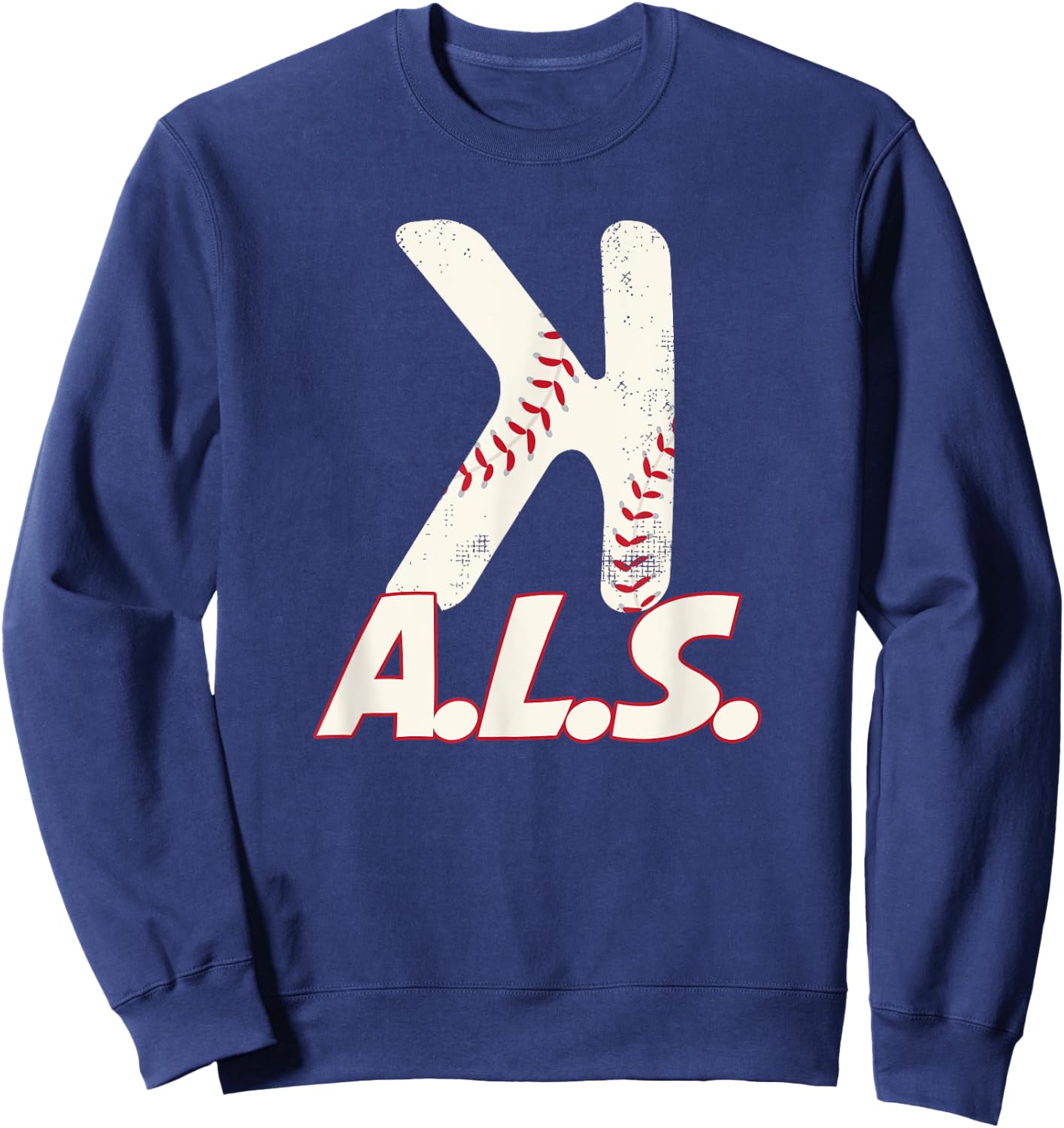 StriKe Out ALS Trendy Baseball Shirt To Support Sweatshirt - Sweatshirt | Navy