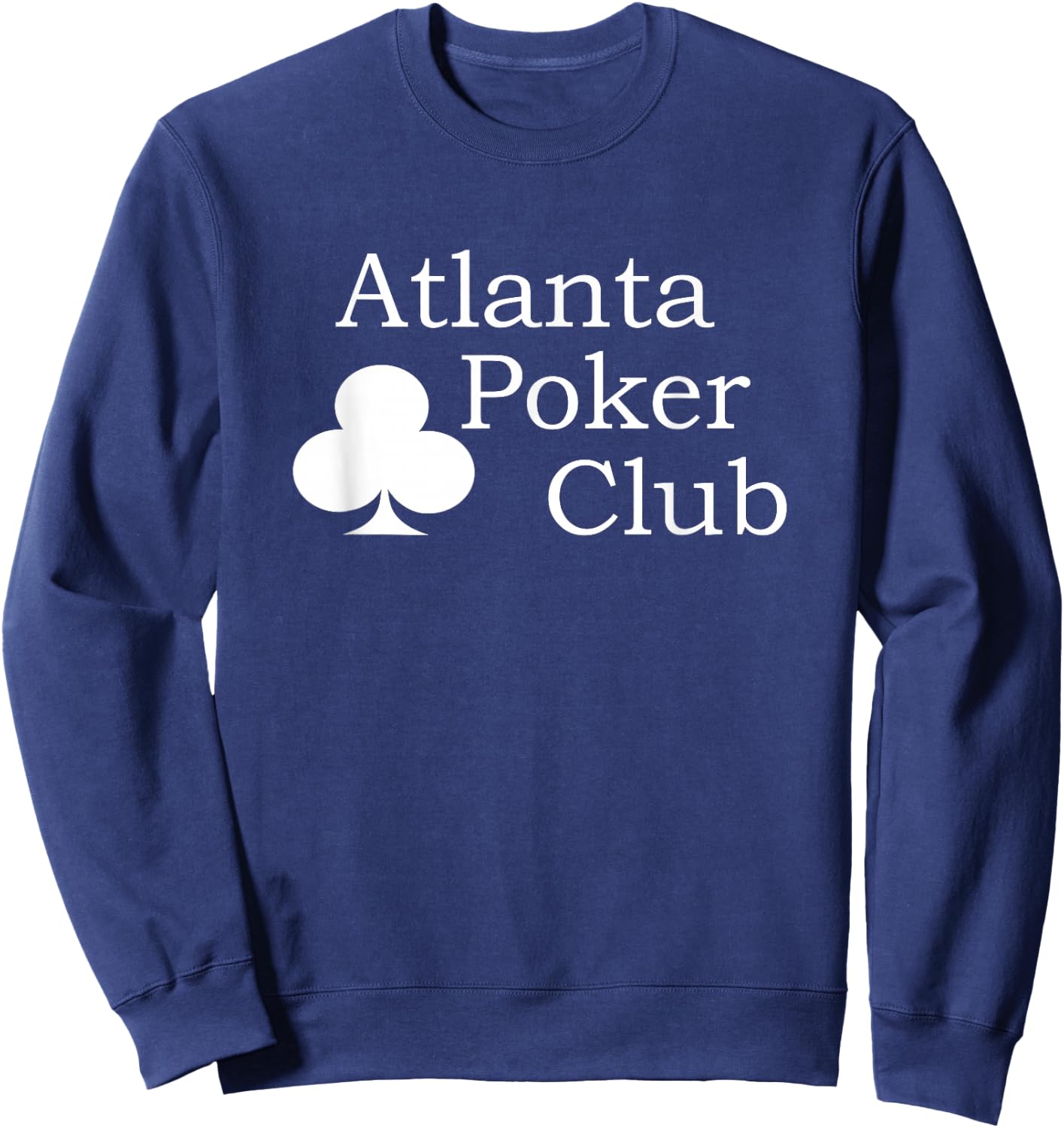 Atlanta Poker Club Classic Big White Logo Sweatshirt - Sweatshirt | Navy