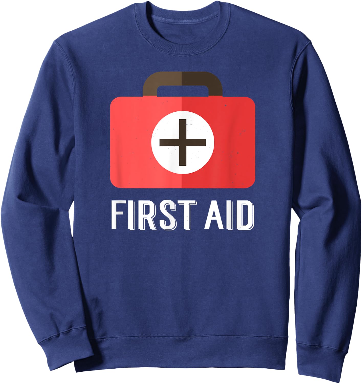 Red First Aid kit | Great Cross Emergency Lifeguard Staff Sweatshirt - Sweatshirt | Navy