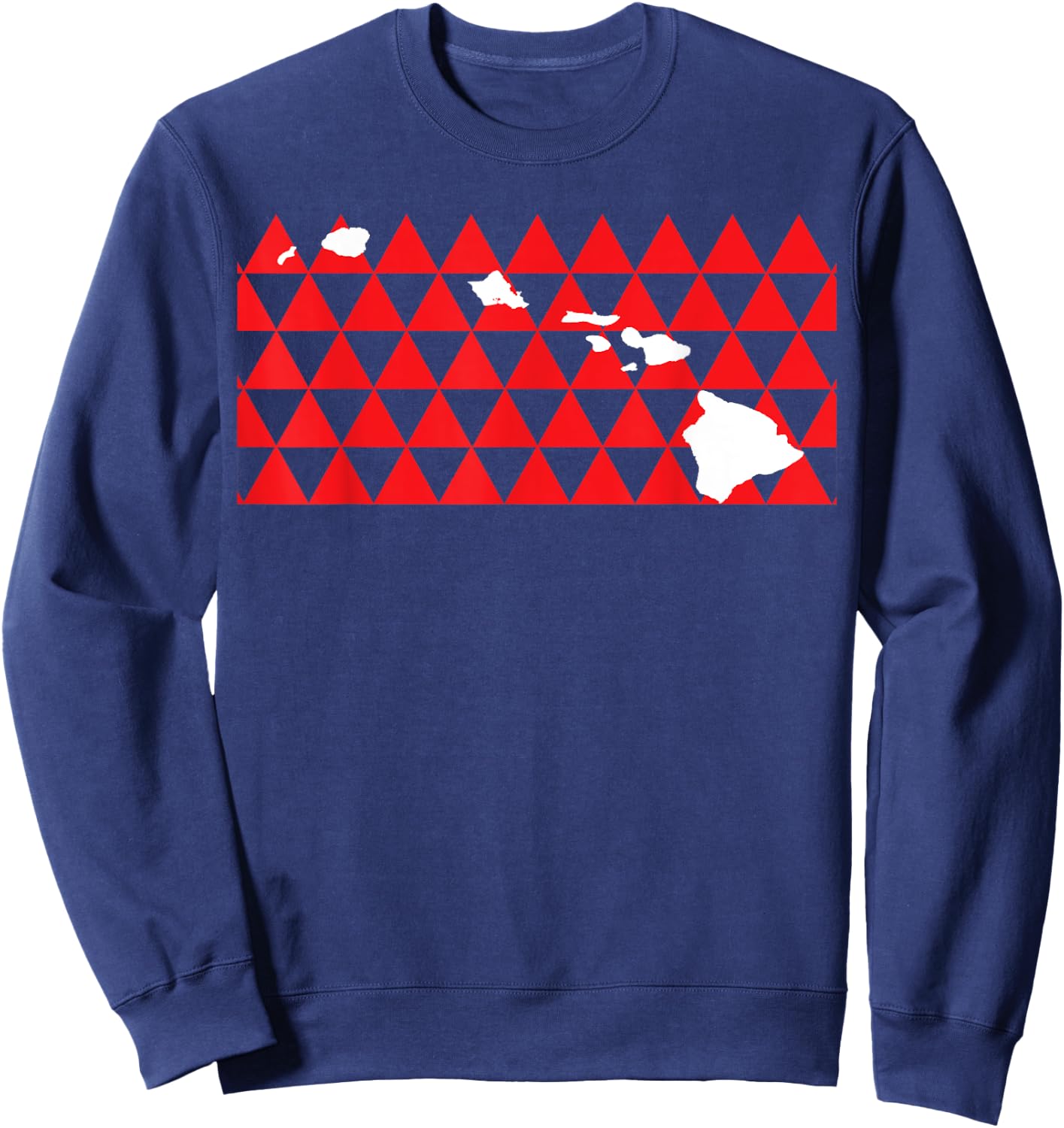 Hawaiian Islands Tribal Shark T Shirt, Hi Hawaii Shirt Sweatshirt - Sweatshirt | Navy