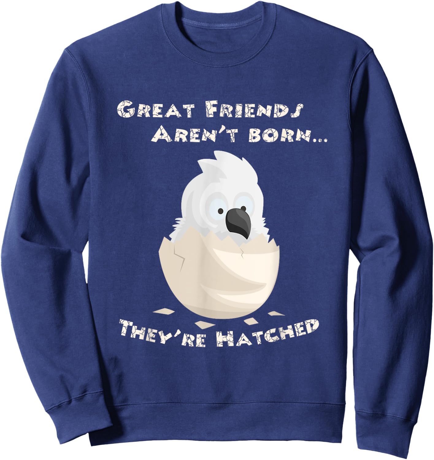 Umbrella Cockatoo Friends Hatched Sweatshirt - Sweatshirt | Navy