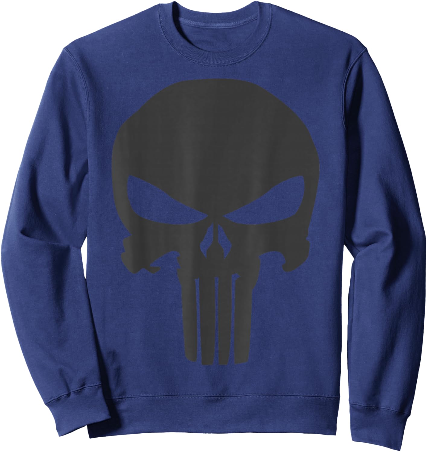 Marvel The Punisher Skull Blacked Out Logo Graphic Sweatshirt - Sweatshirt | Navy