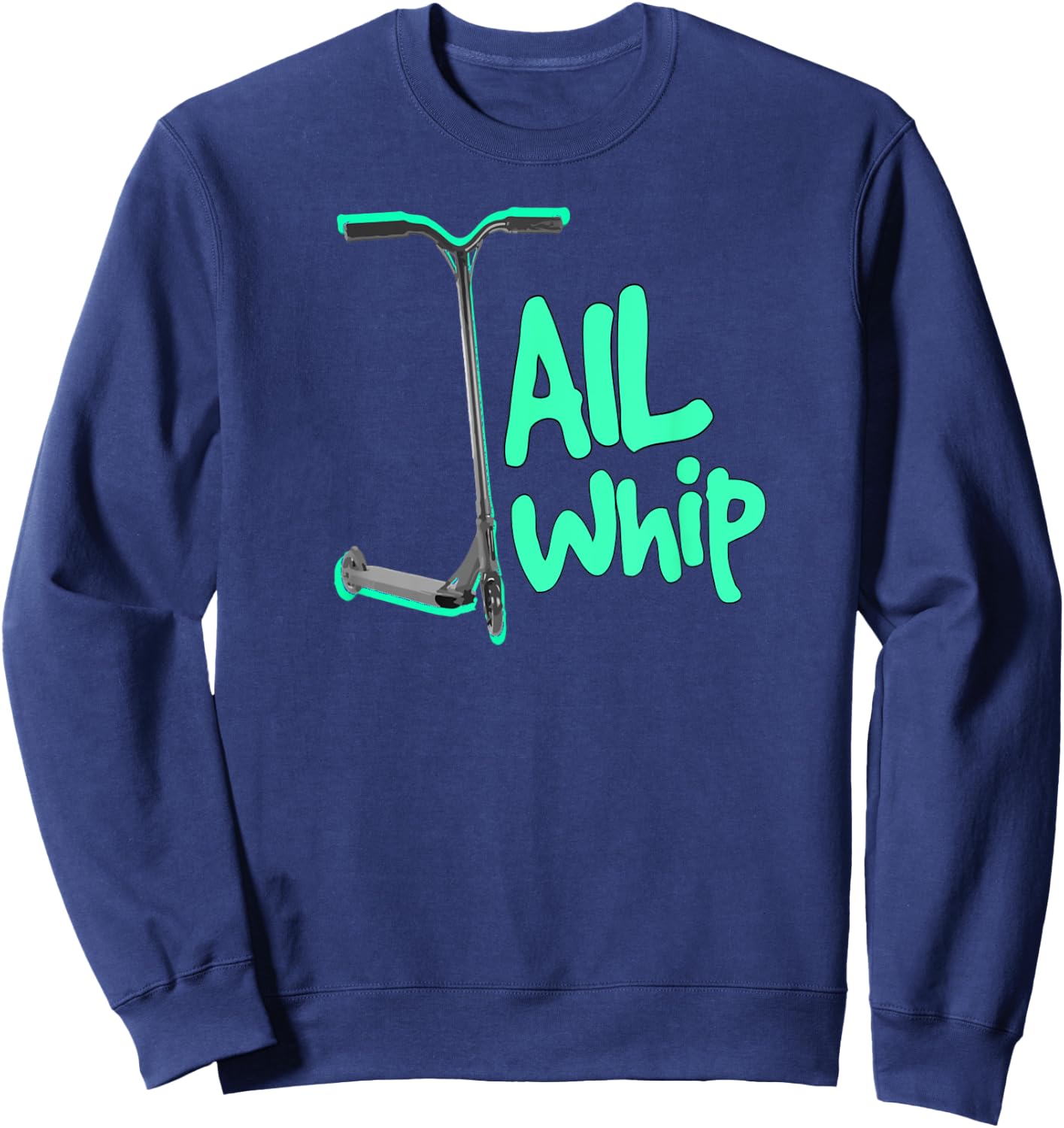Pro Scooter Tailwhip Top For Boys & Men, Turquoise Scooter Sweatshirt - Sweatshirt | Navy