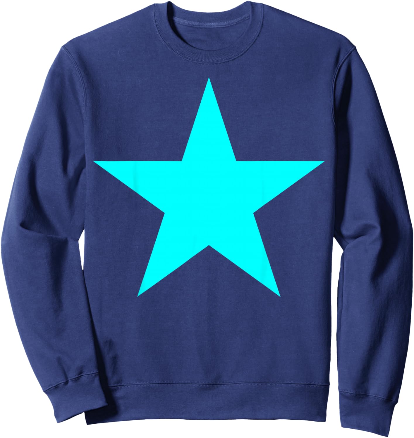 Cyan Star - Cyan Blue Star Shirt Sweatshirt - Sweatshirt | Navy