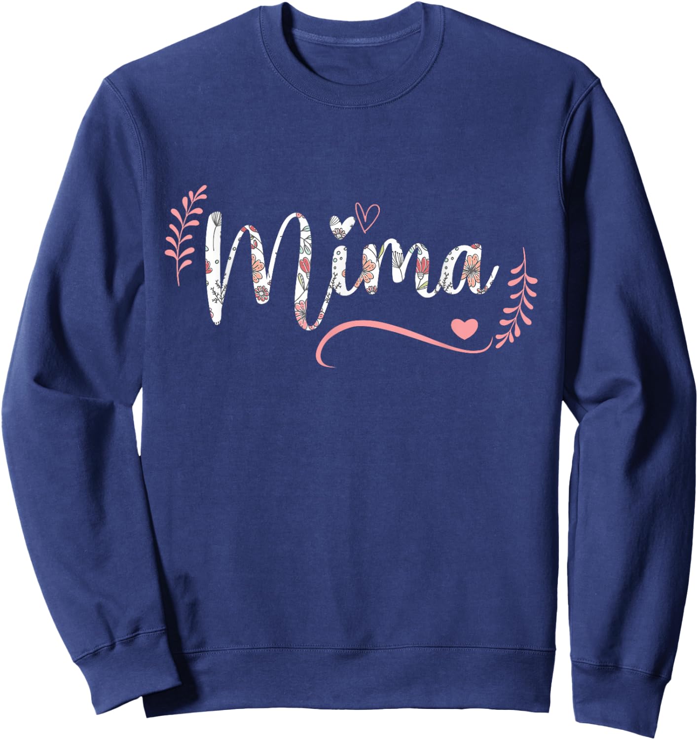 Mima Floral Grandma Christmas Mother's Day Grandparents Sweatshirt - Sweatshirt | Navy