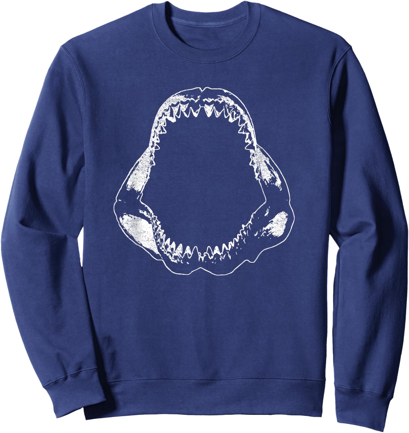 MEGALODON JAW Funny Shark Teeth Collector Sweatshirt - Sweatshirt | Navy