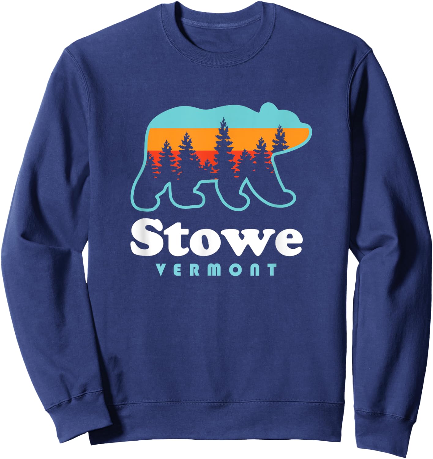Stowe Vermont Bear Stowe VT Sweatshirt - Sweatshirt | Navy