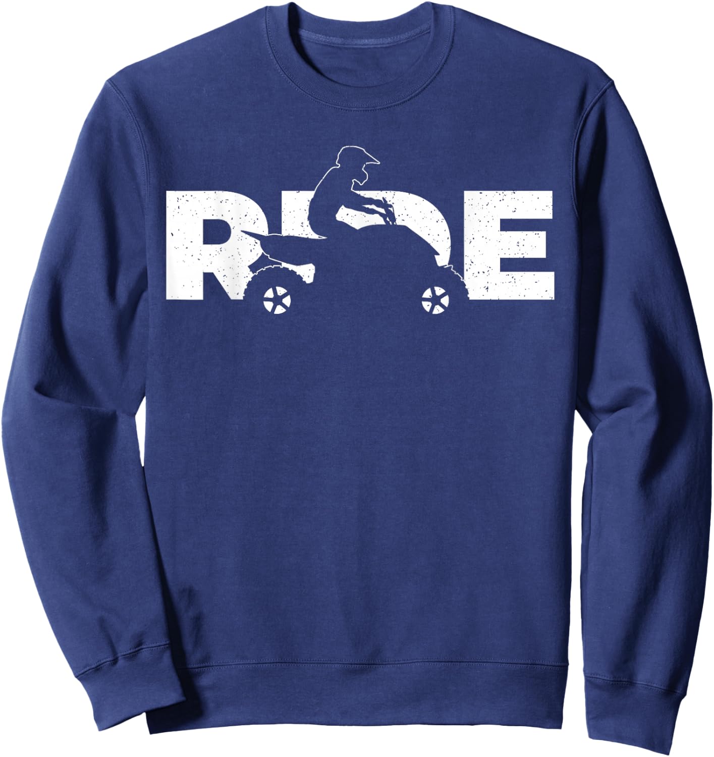 Cute ATV Design Women Quad Rider 4 Wheeler ATV Lover Sweatshirt - Sweatshirt | Navy