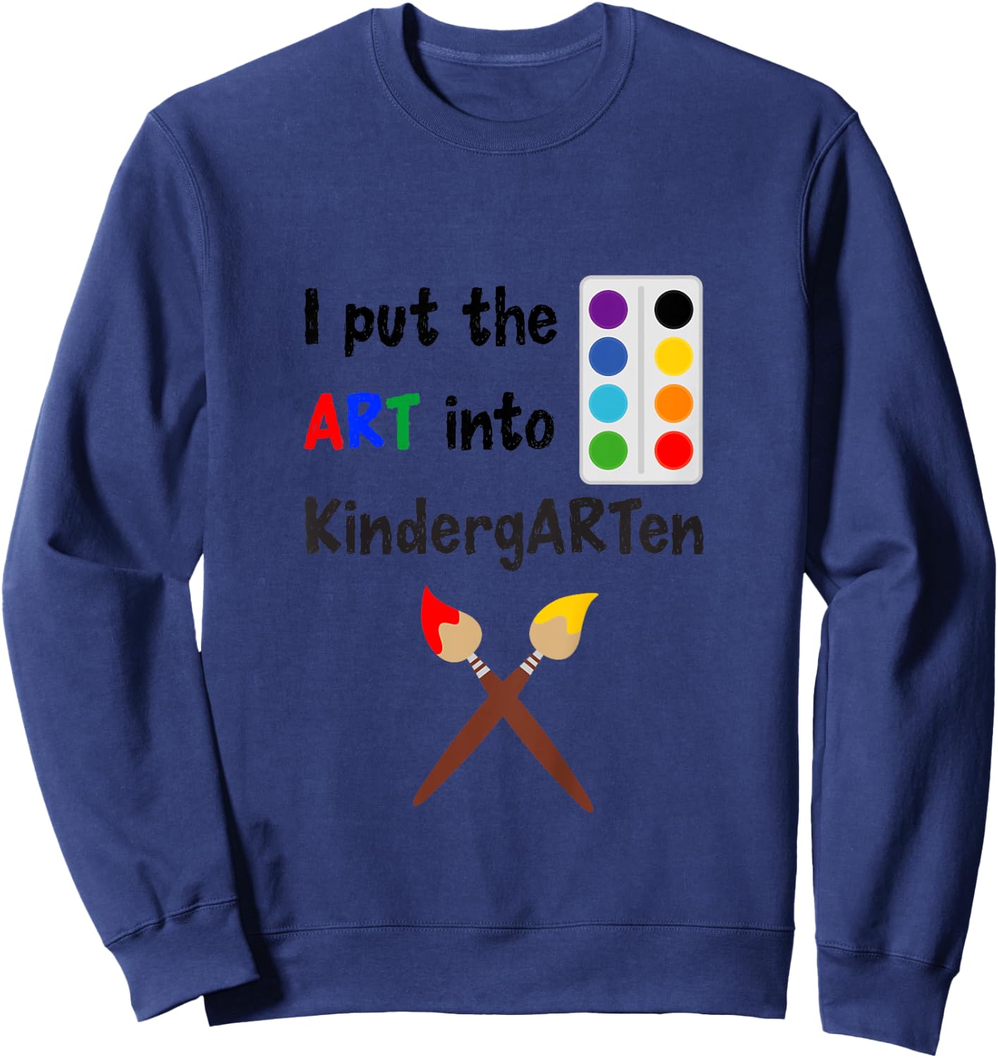 Kids Kindergarten For Artistic Creative Boys Girls Art Painting Sweatshirt - Sweatshirt | Navy