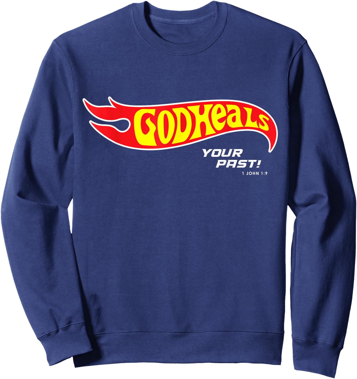 Christian Christmas gifts bible verse scriptures God Heals Sweatshirt - Sweatshirt | Navy