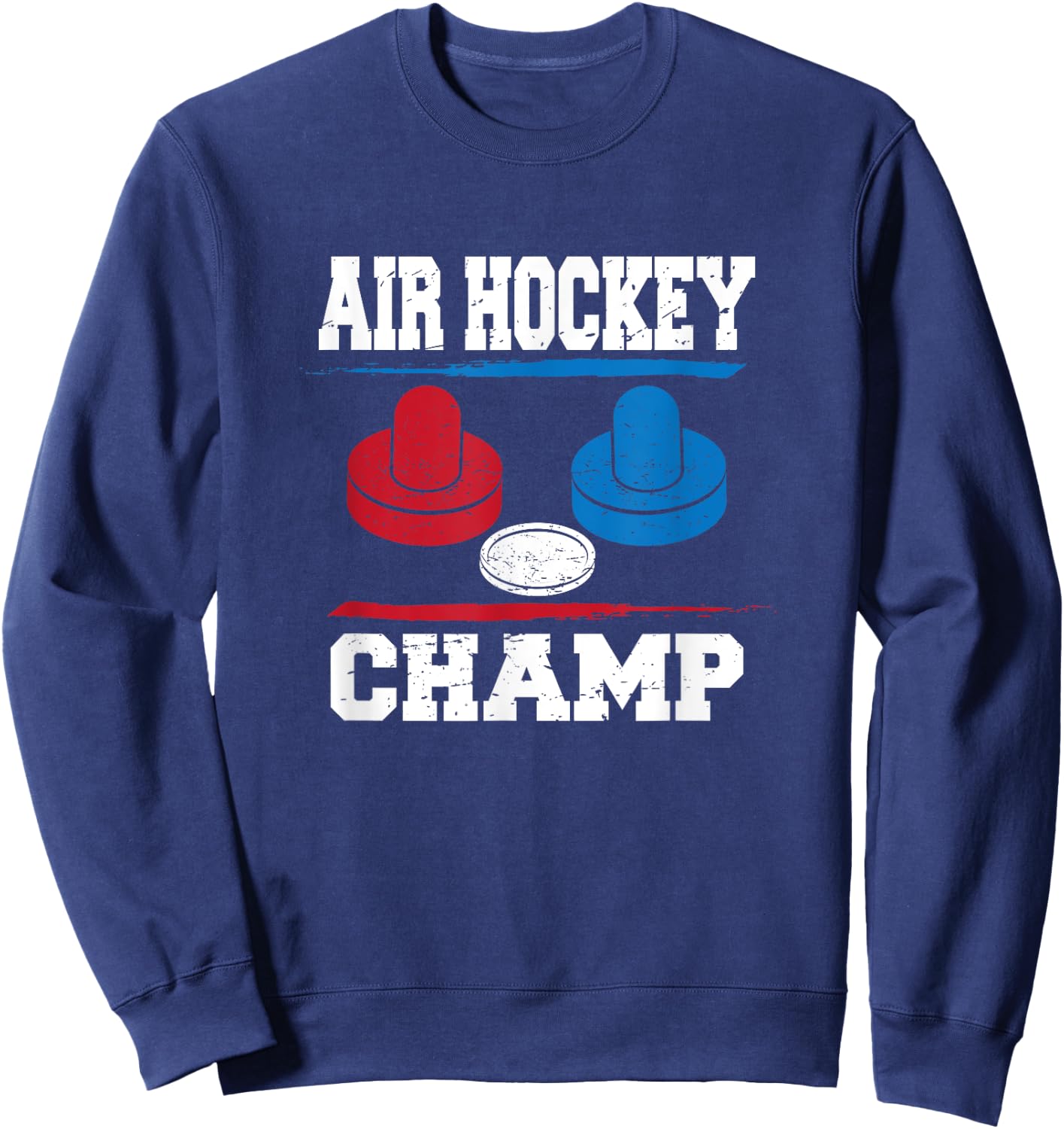 Air Hockey Champ T Shirt hockey table champion Sweatshirt - Sweatshirt | Navy