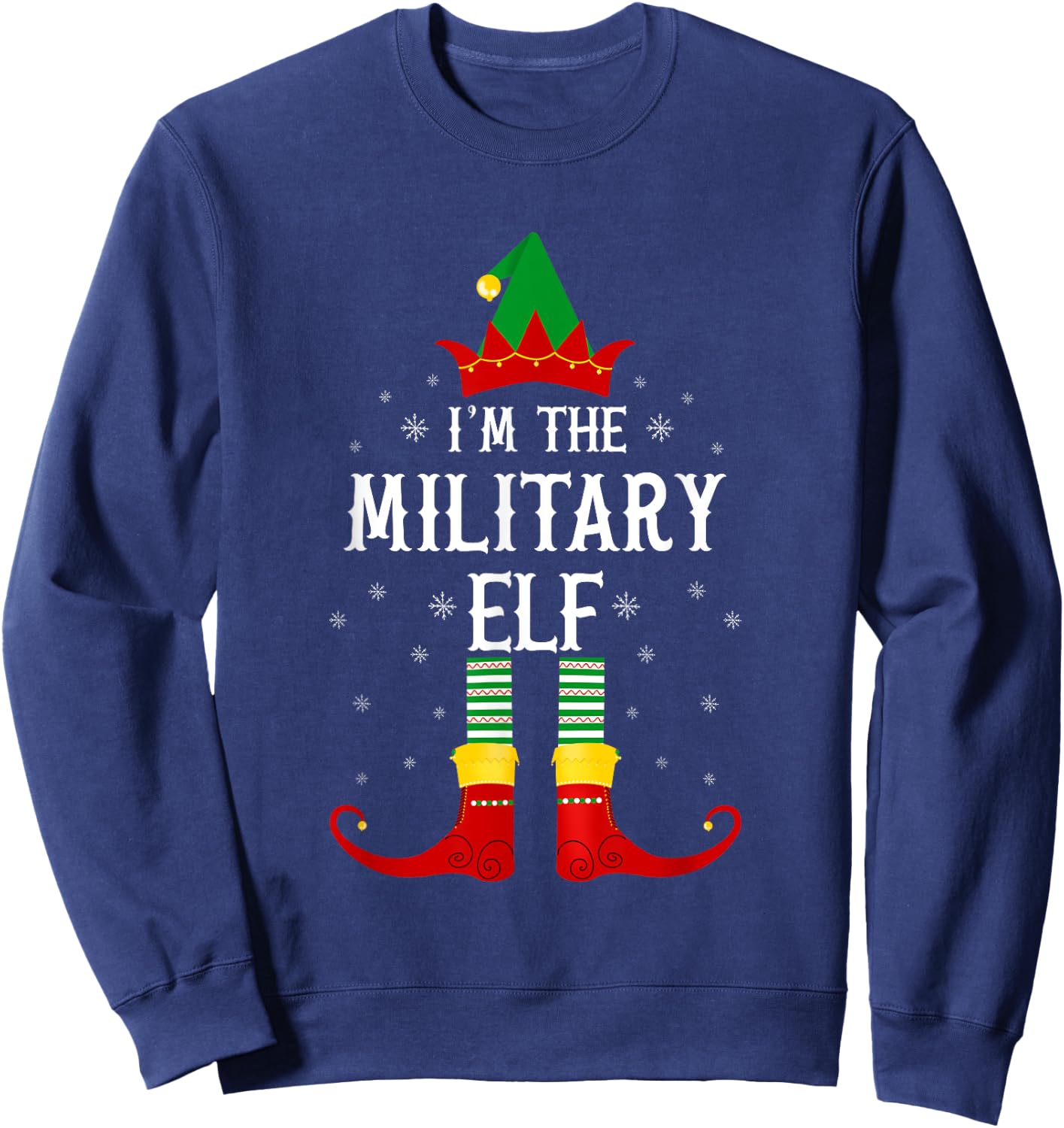 I'm the Military Elf Family Group Christmas Sweatshirt - Sweatshirt | Navy