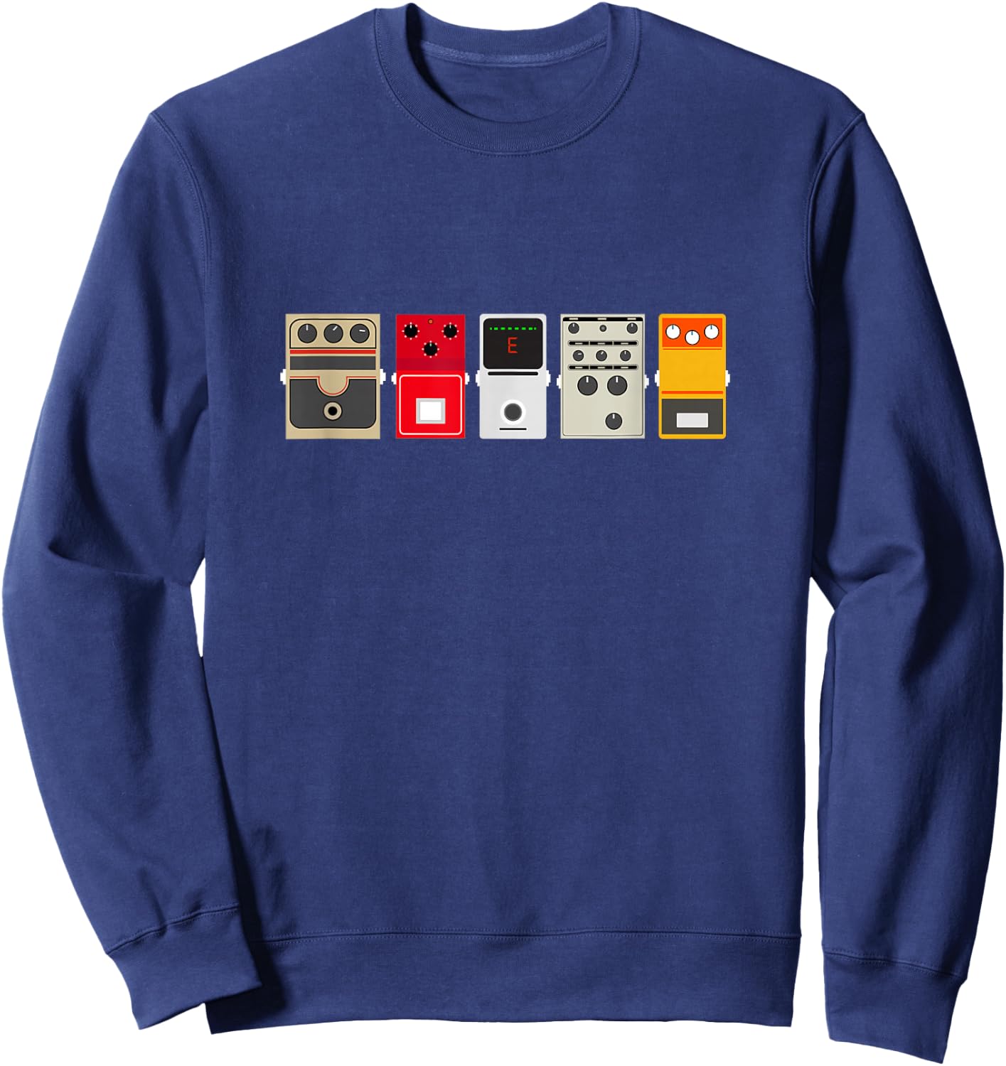 Guitar Effects Pedal/Stomp Box Rock T Shirt Sweatshirt - Sweatshirt | Navy