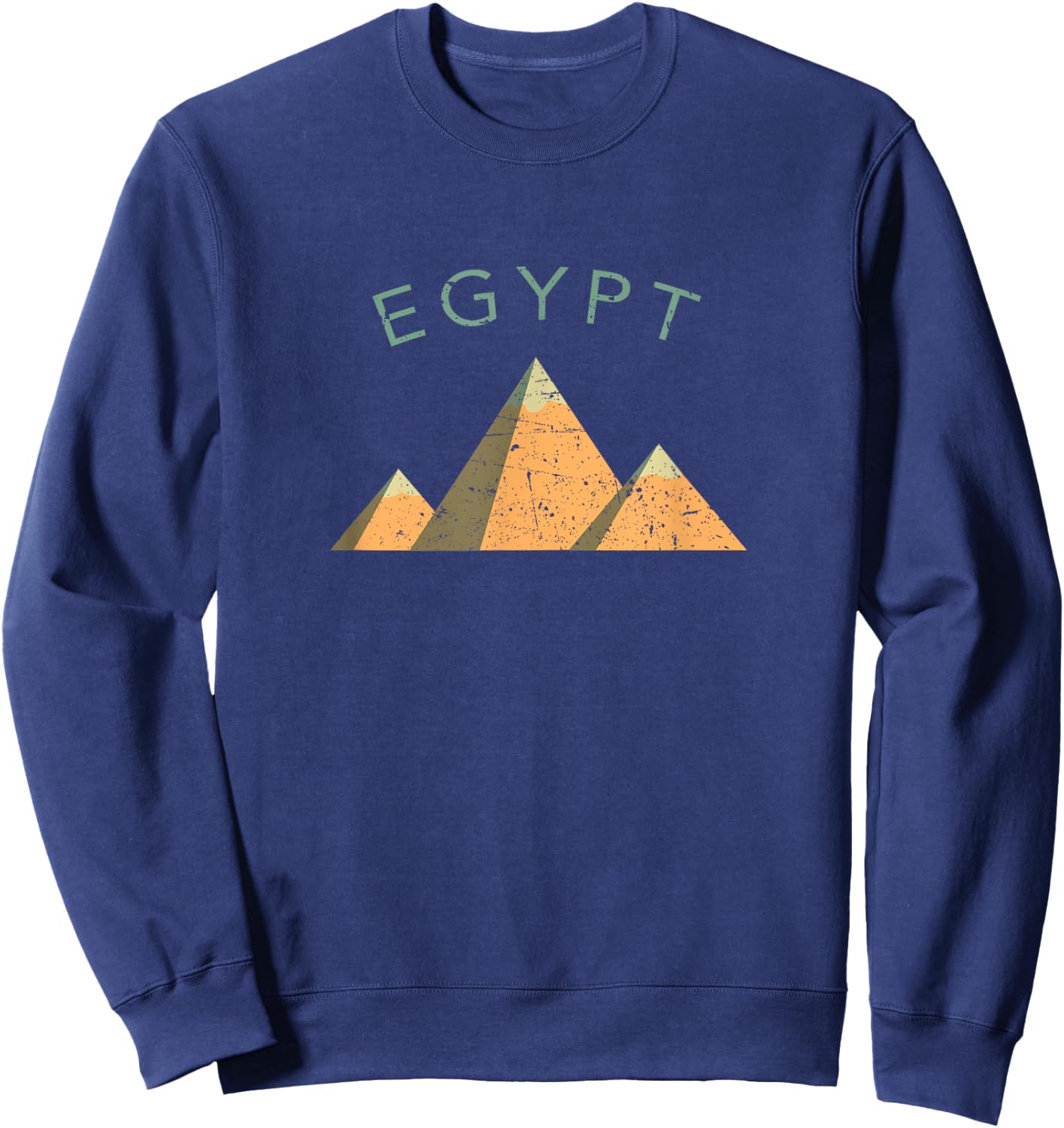 Egypt Pyramids Giza Cairo Distressed Style Sweatshirt - Sweatshirt | Navy