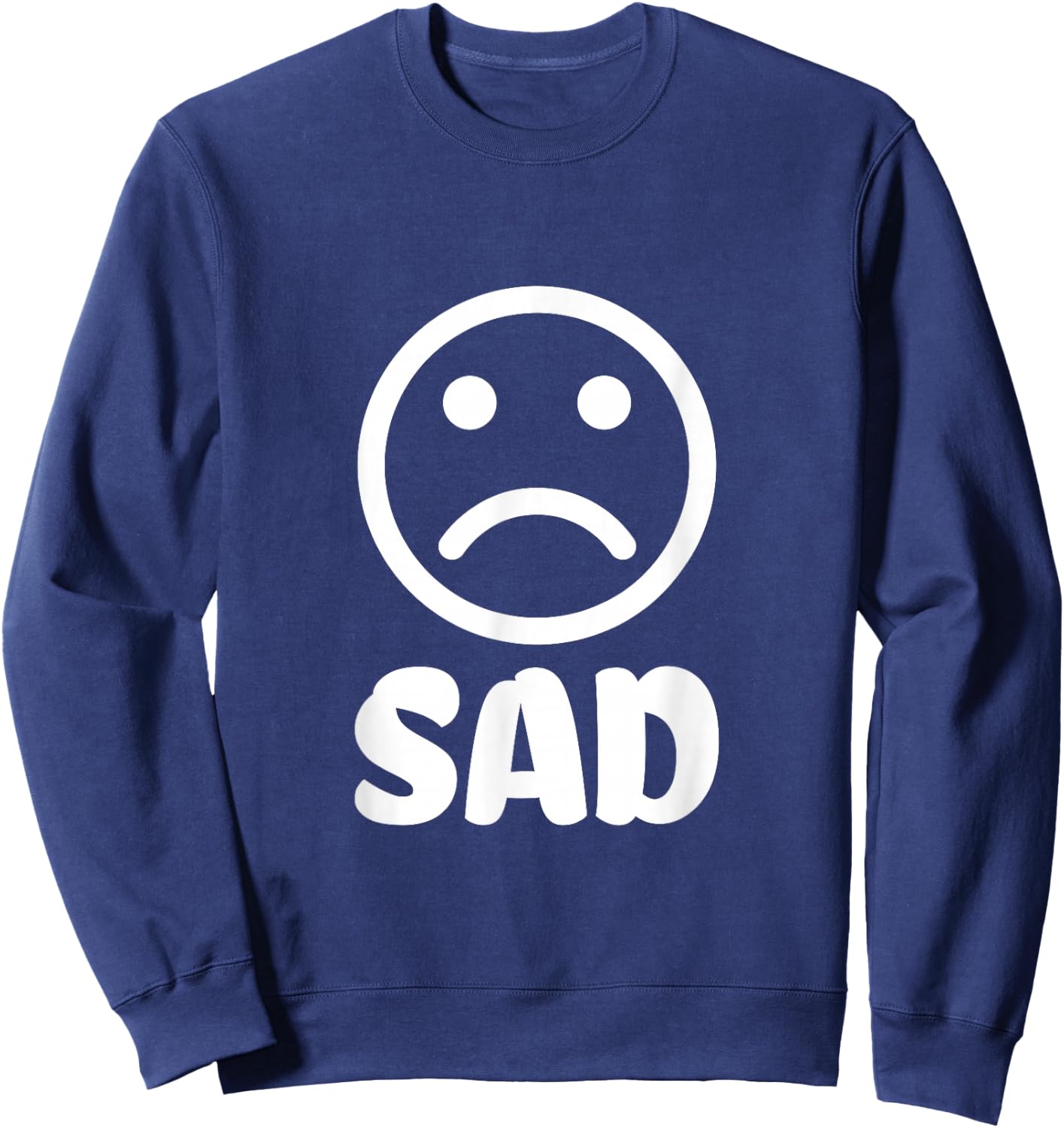 Sad Face Sweatshirt - Sweatshirt | Navy