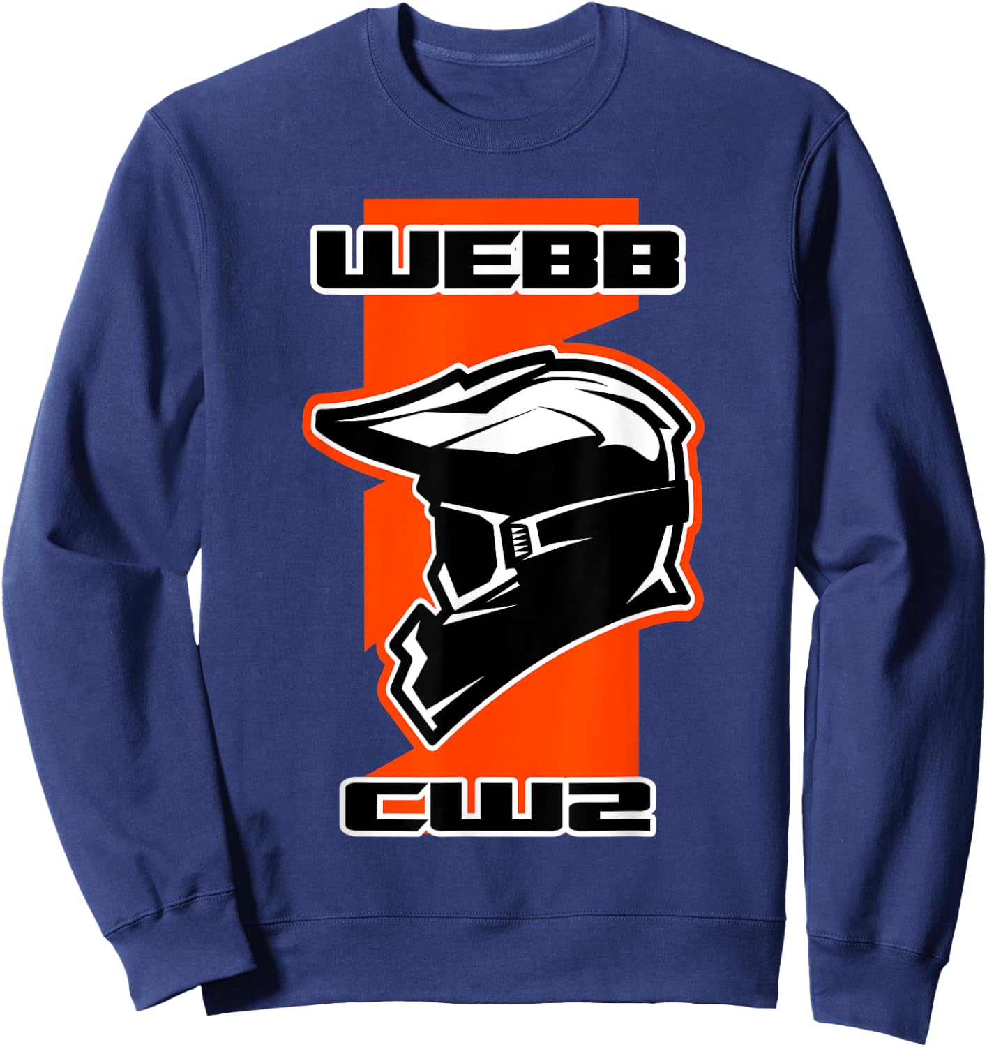 Webb Dirt Bike Racing Orange Sweatshirt - Sweatshirt | Navy