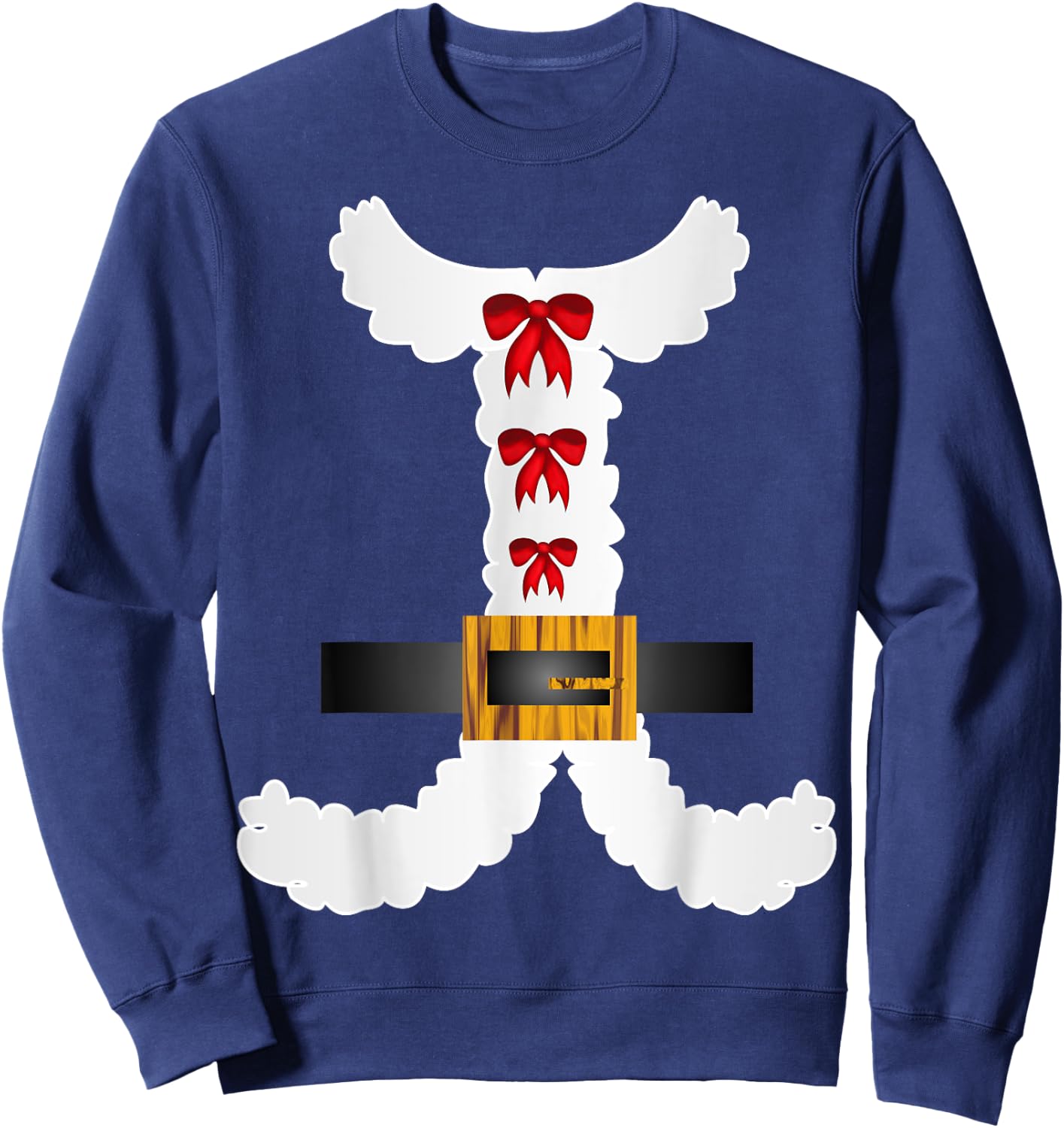Cranberrysky Retro Cute Cartoon Christmas Mrs Claus - Women's Red Short Sleeve Classic Fit - Small Sweatshirt - Sweatshirt | Navy