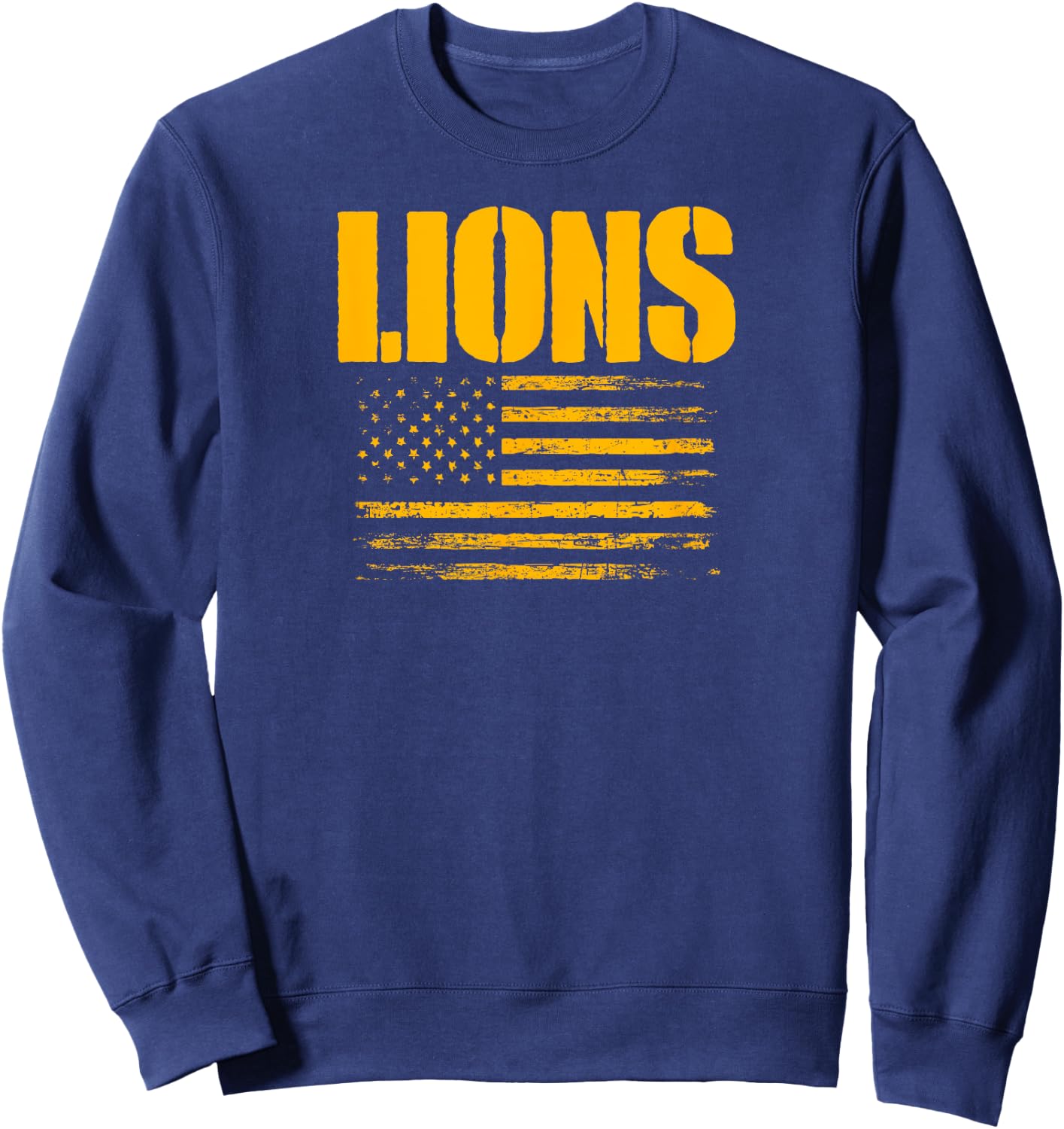 Lewisville Lions USA Flag Pride Sweatshirt - Sweatshirt | Navy