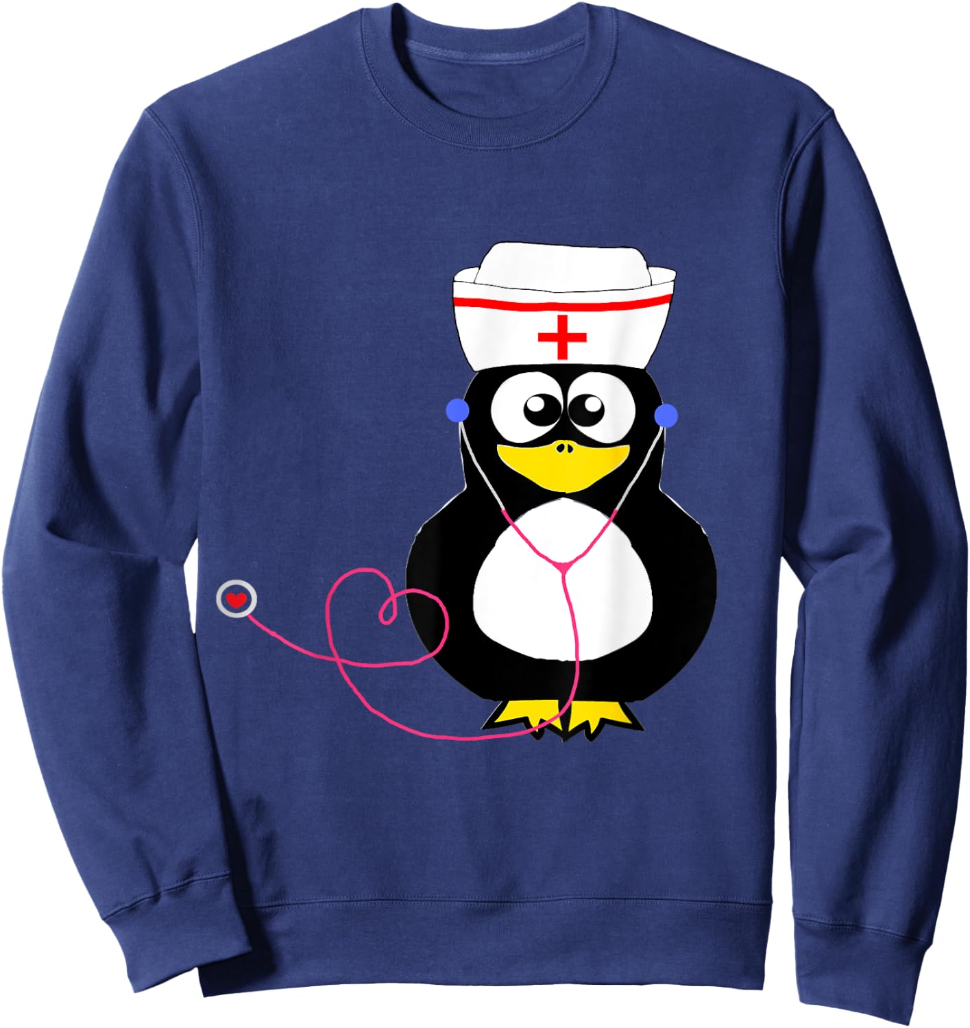 Doctor Doctor Penguin Funny Nurse Water Bird Sweatshirt - Sweatshirt | Navy