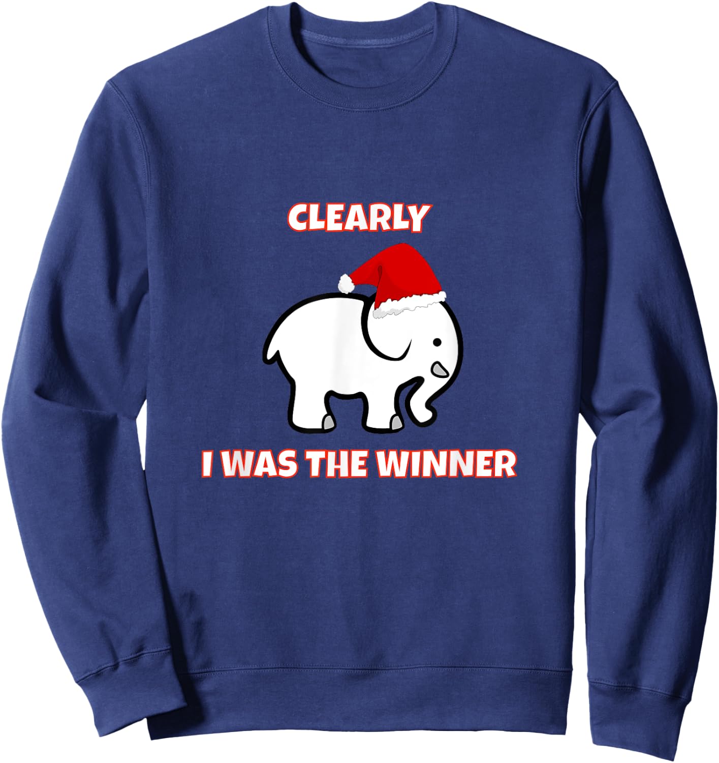 White Elephant Christmas 2017 Gift Exchange Contest Sweatshirt - Sweatshirt | Navy