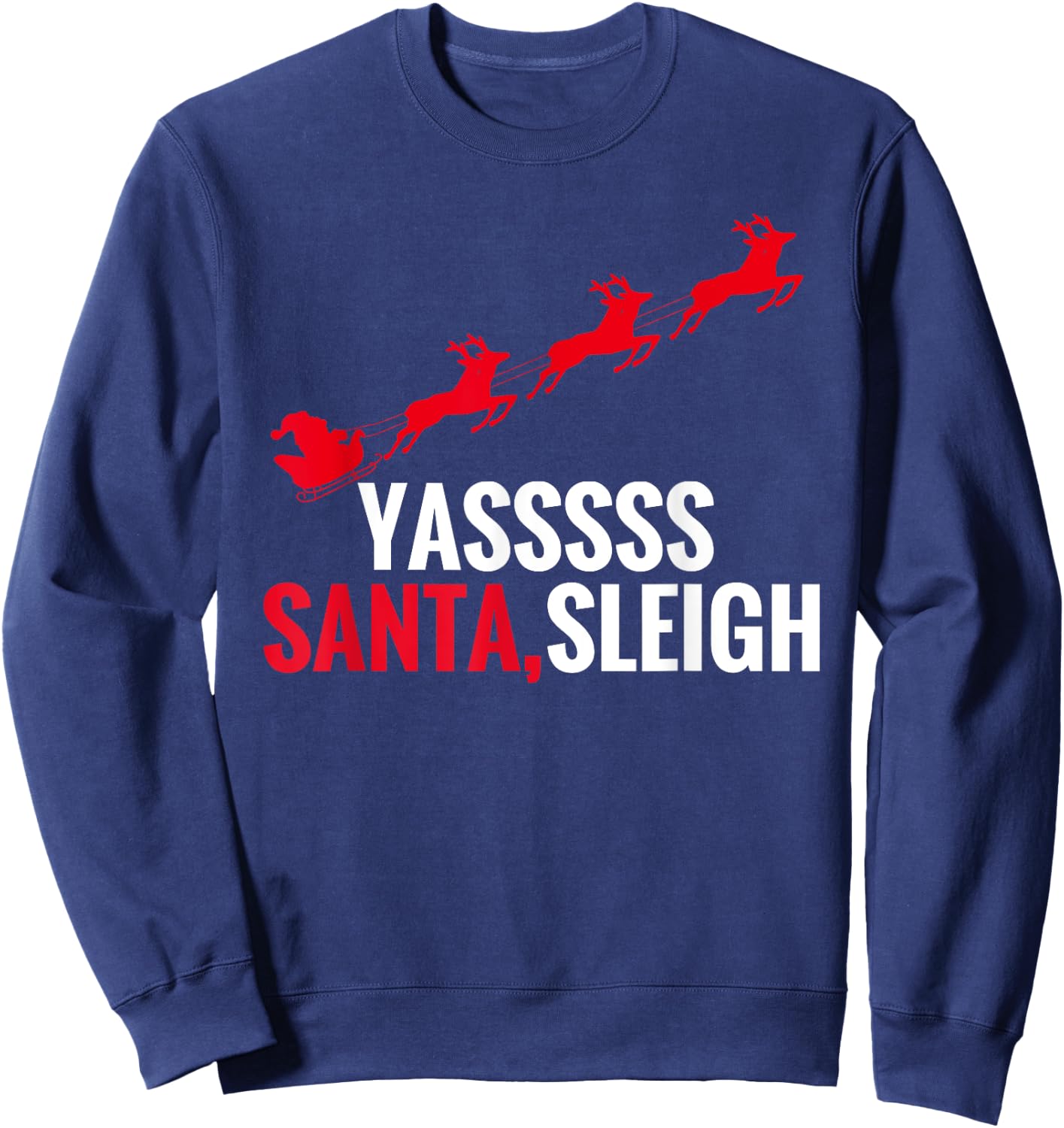 Yas Santa Sleigh Sweatshirt - Sweatshirt | Navy