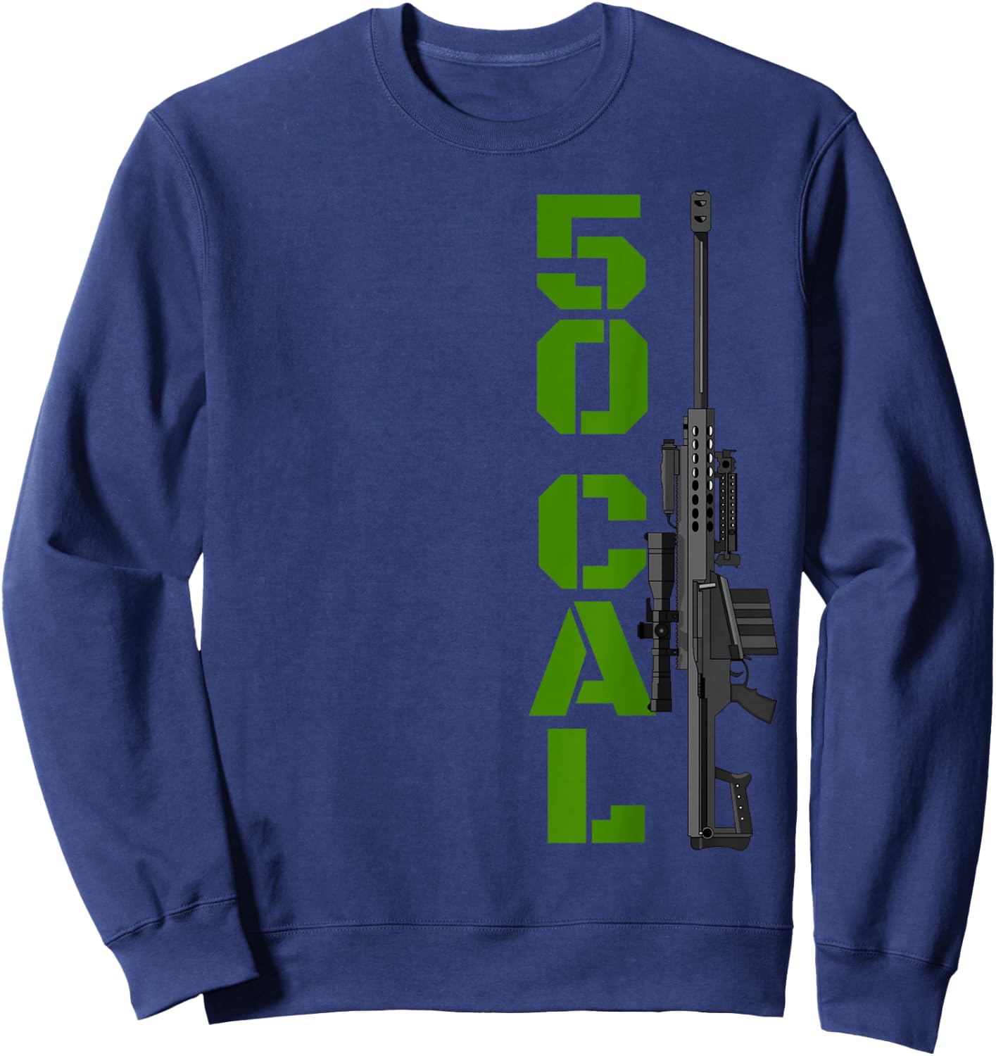 Barrett 50 Cal Gun Love 2nd Amendment Adult Pro Gun Sweatshirt - Sweatshirt | Navy