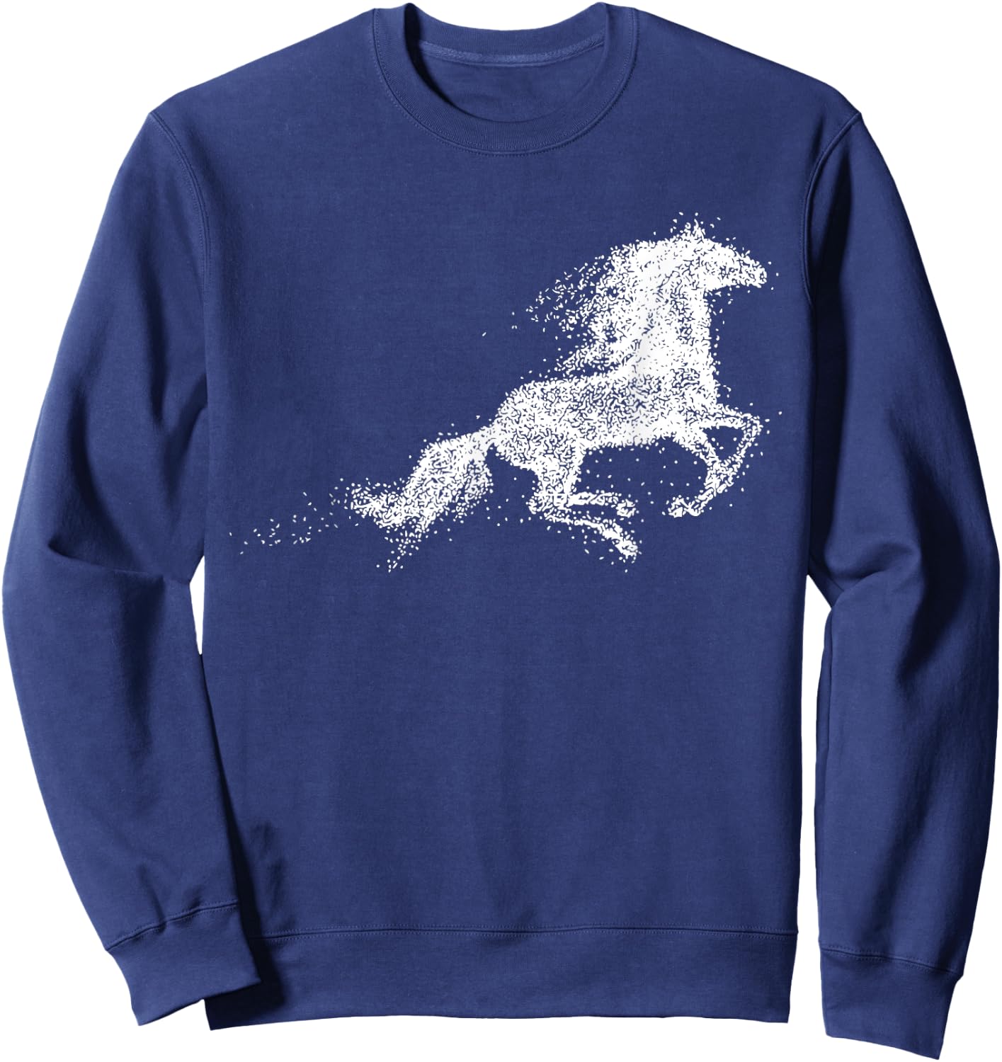 Silhouette Running Galloping Horse Sweatshirt - Sweatshirt | Navy