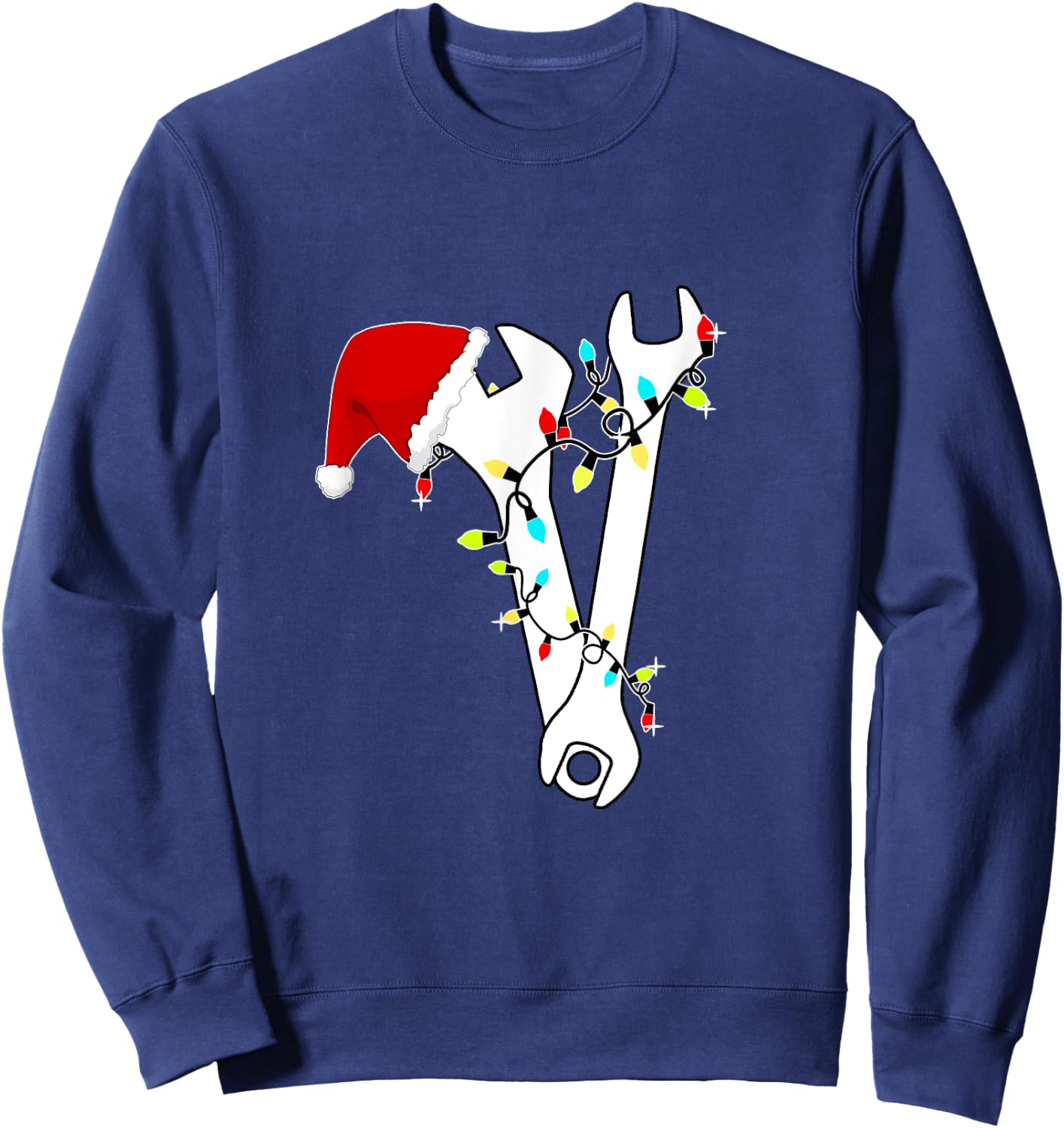 Tool Wrench Mechanic Christmas Technician Sweatshirt - Sweatshirt | Navy