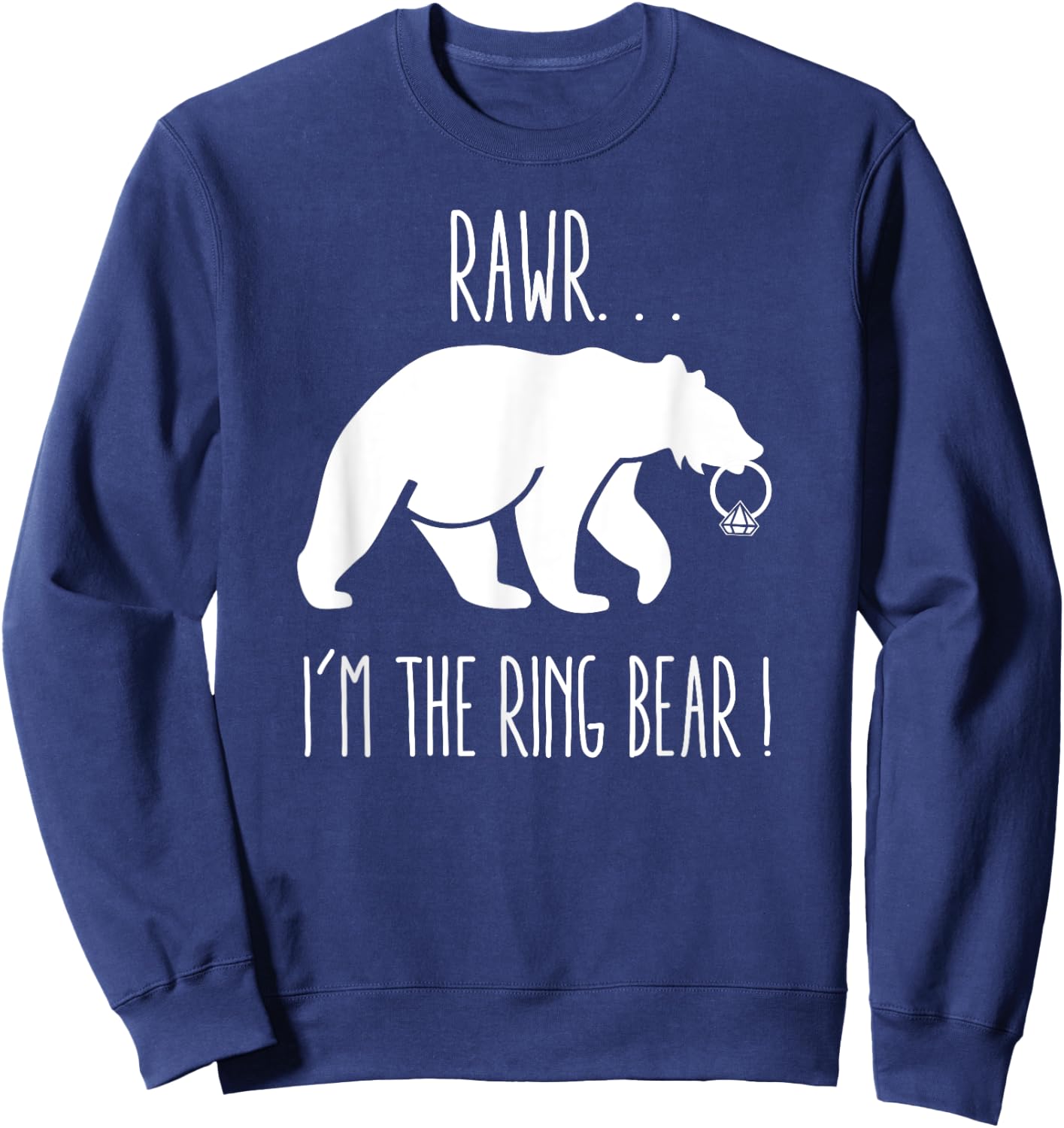 Cute Rehearsal Dinner Shirt for Ring Bearer Sweatshirt - Sweatshirt | Navy