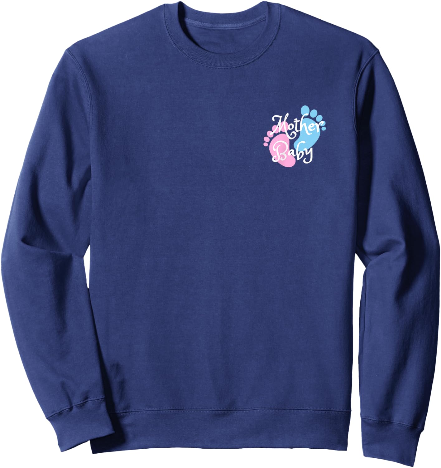 Stork Carrying Baby Postpartum (Mother-Baby) Nurses Sweatshirt - Sweatshirt | Navy