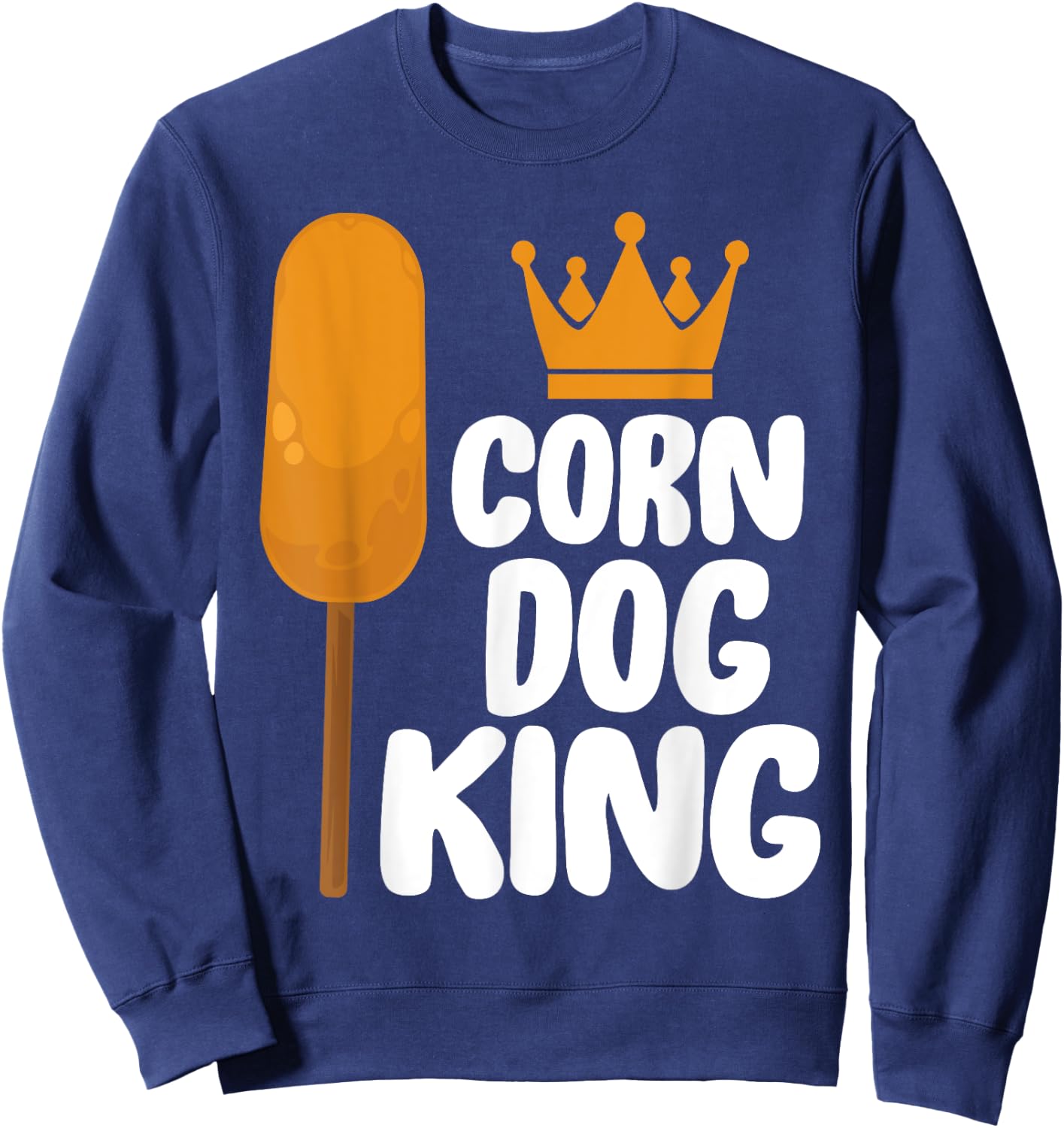 Corndog Costume Corn Dog King Women Kids Sweatshirt - Sweatshirt | Navy