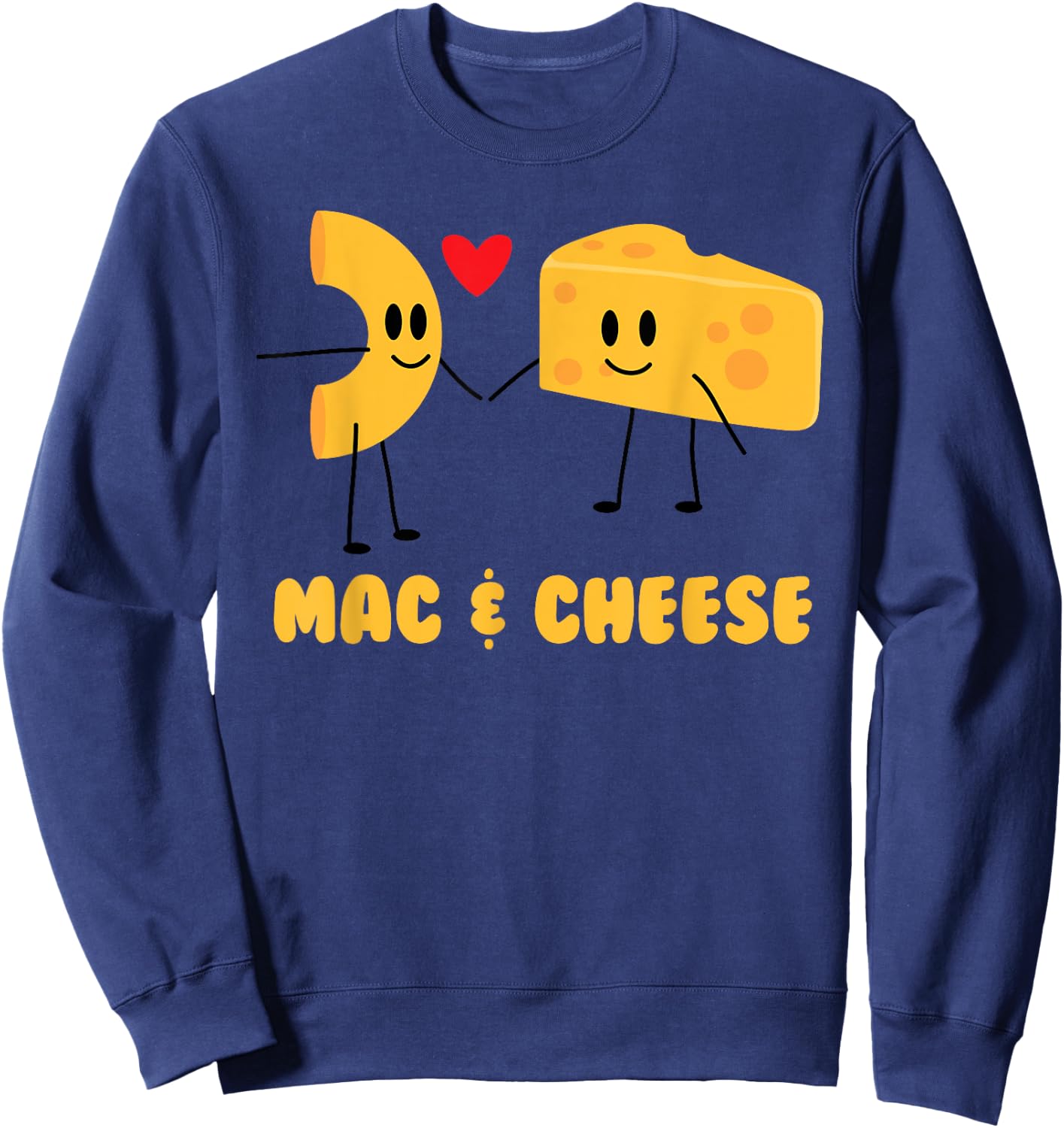 Funny Mac & Cheese Love Food - Cute Veggie Gift Sweatshirt - Sweatshirt | Navy